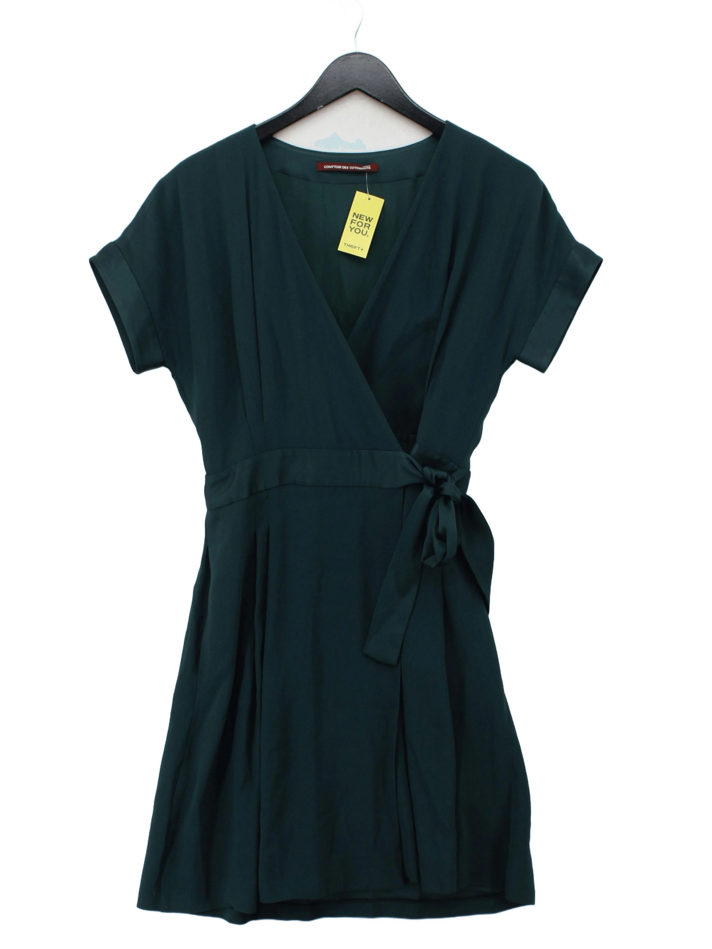 Comptoir des Cotonniers Wrap Mini Dress M in Green