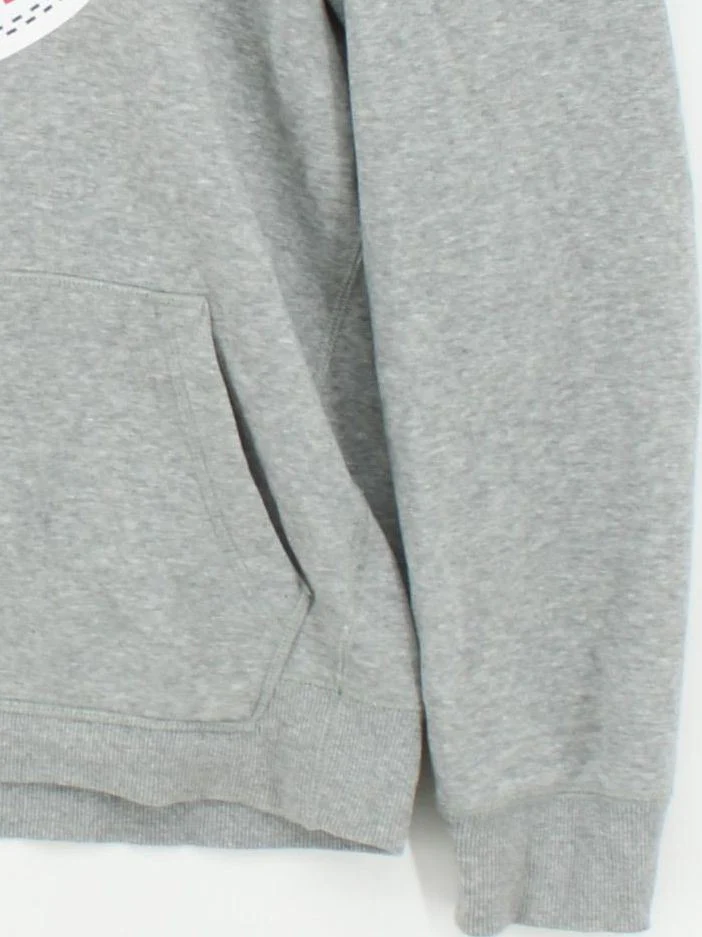 Converse Men's Hoodie M Grey Graphic Cotton with Polyester Pullover - Image 4