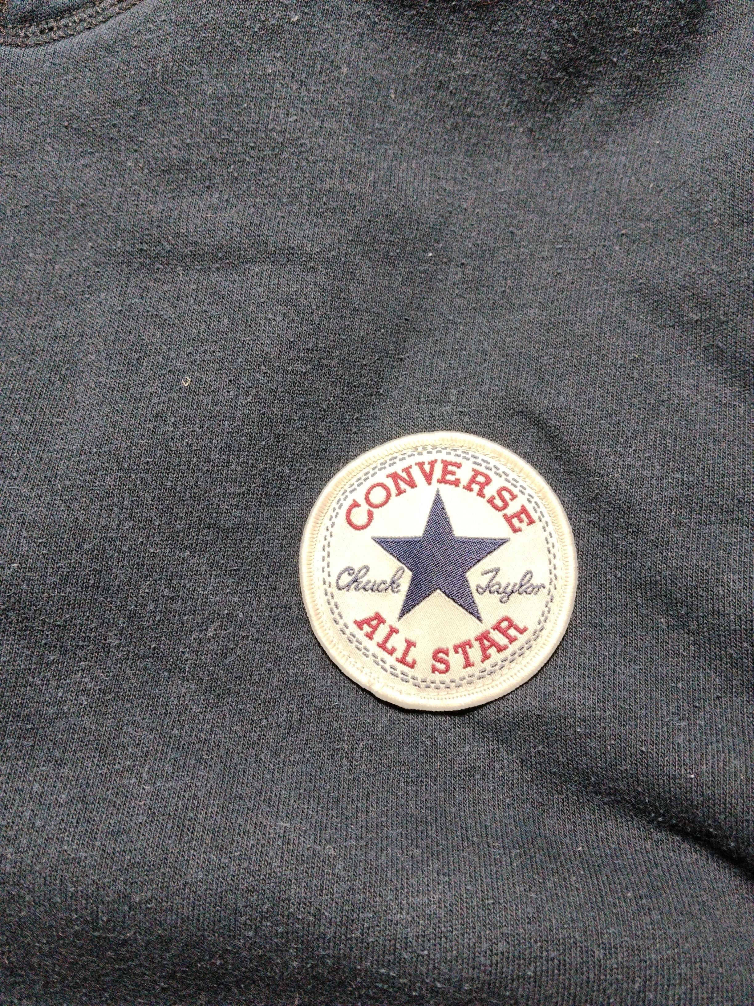 Converse Men's Hoodie XL Black Graphic Cotton with Polyester, Elastane Pullover - Image 8
