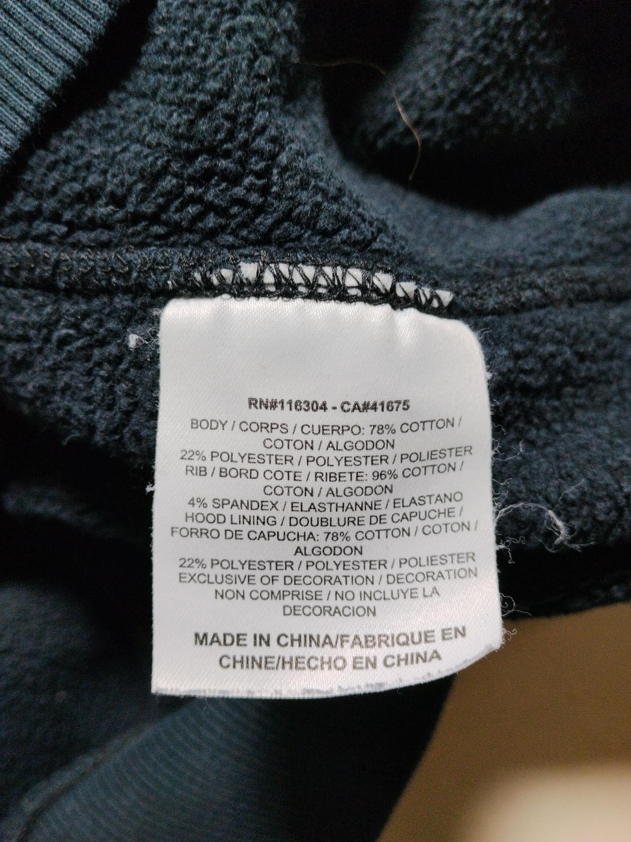Converse Men's Hoodie XL Black Graphic Cotton with Polyester, Elastane Pullover - Image 9