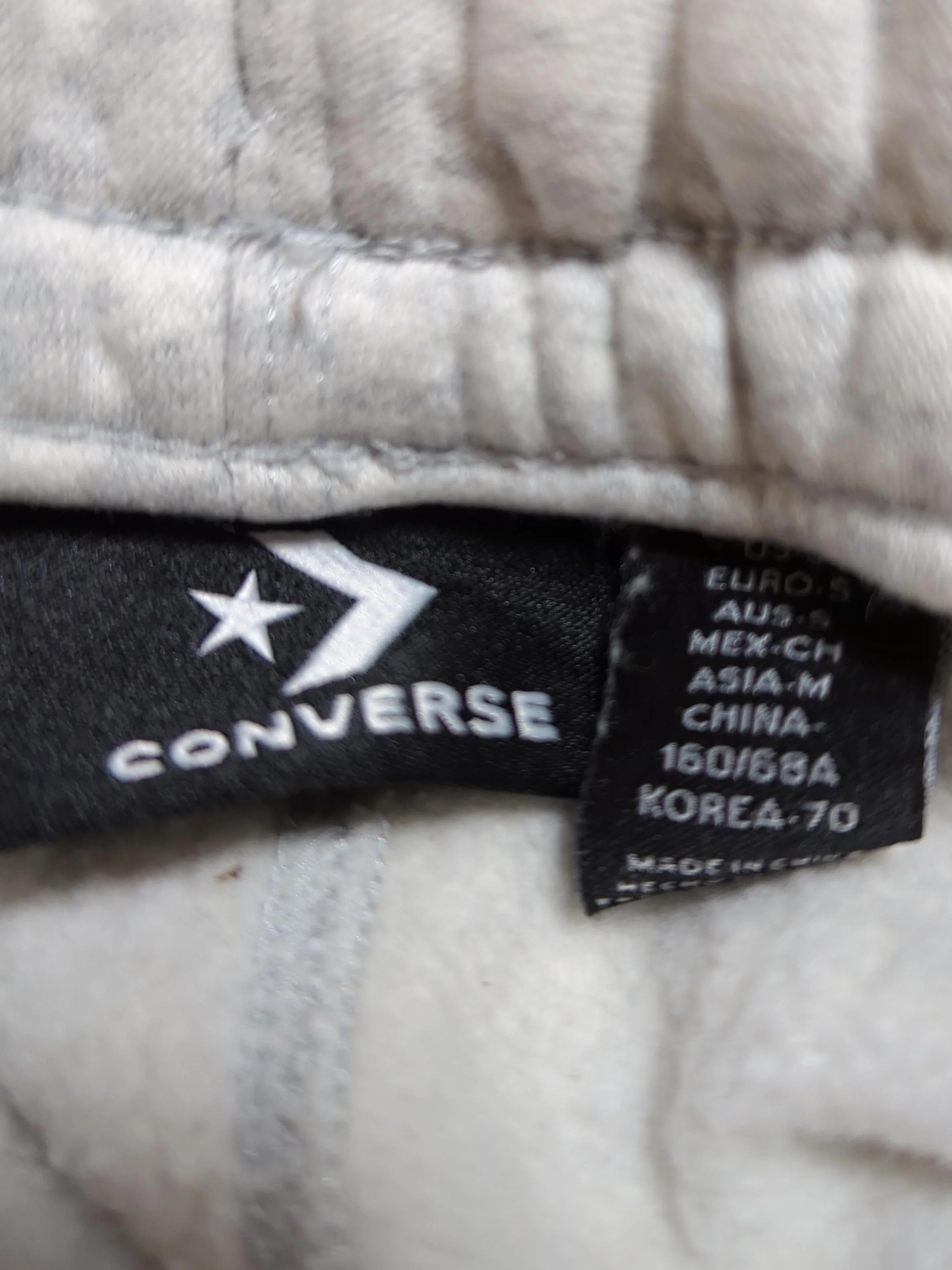 Converse Men's Sports Bottoms M Grey Cotton with Polyester Tapered Sweatpants - Image 5