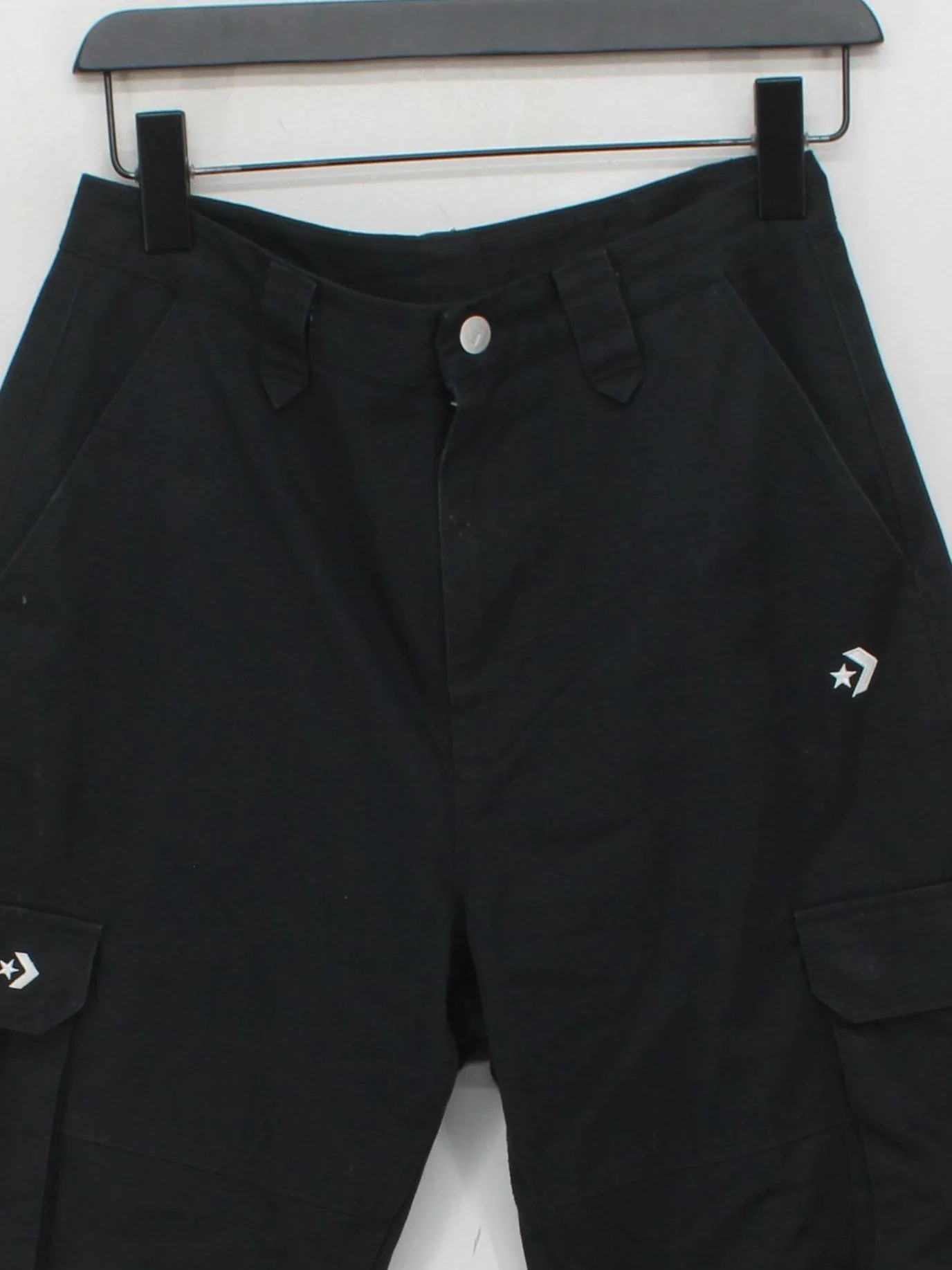 Converse Men's Sports Bottoms W 28 in Black Cotton with Polyester Sweatpants - Image 3
