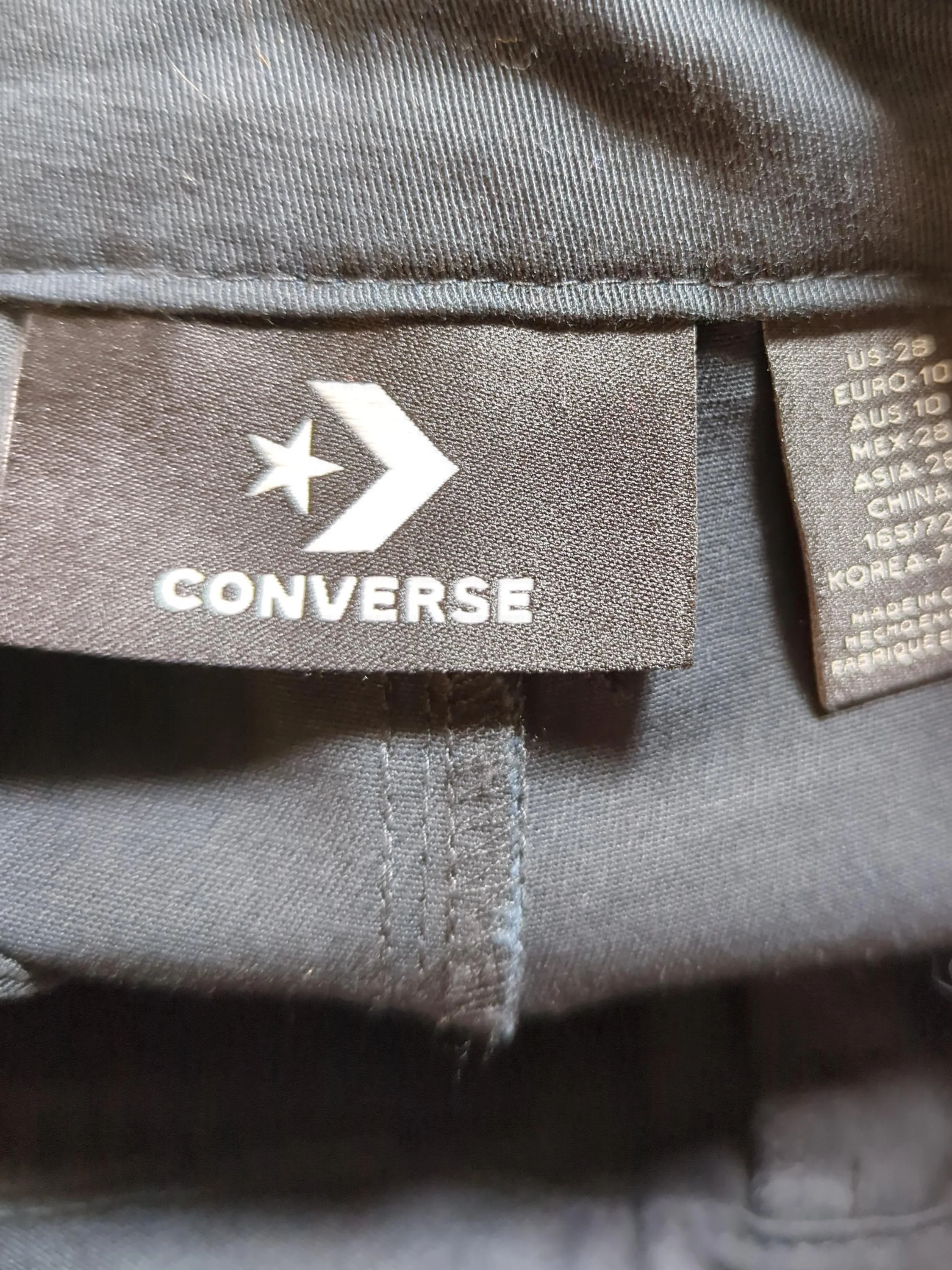Converse Men's Sports Bottoms W 28 in Black Cotton with Polyester Sweatpants - Image 7