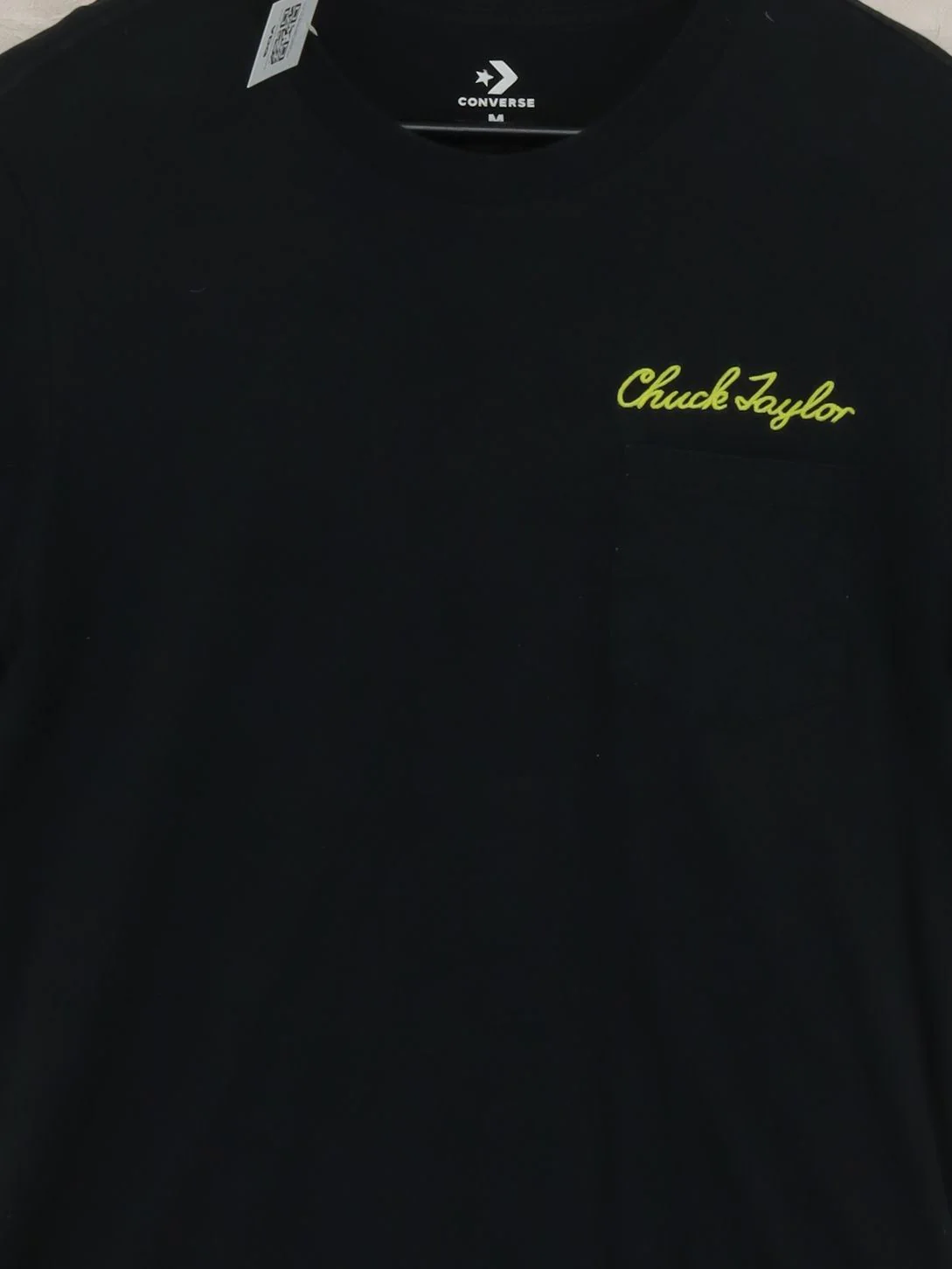 Converse Men's T-Shirt M Black 100% Cotton Basic - Image 3