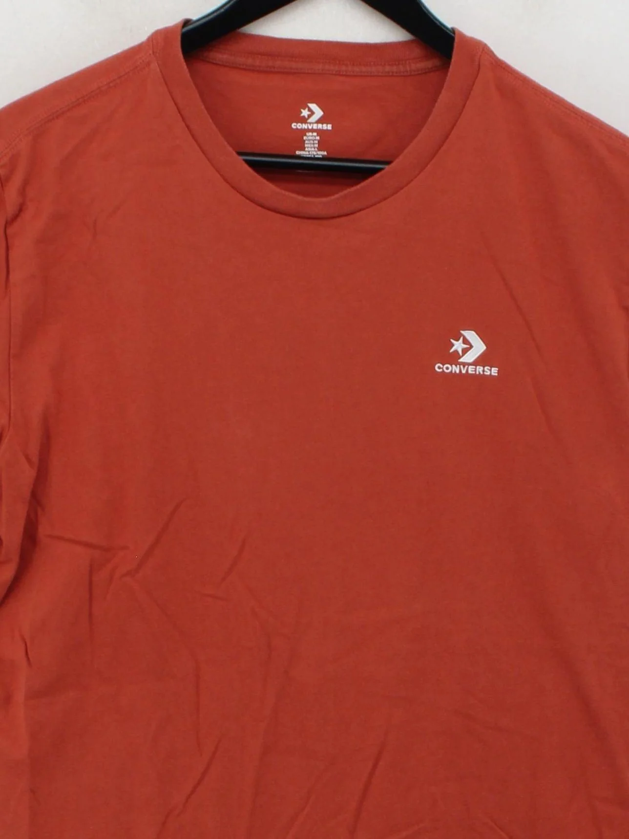 Converse Men's T-Shirt M Orange 100% Cotton Basic - Image 3