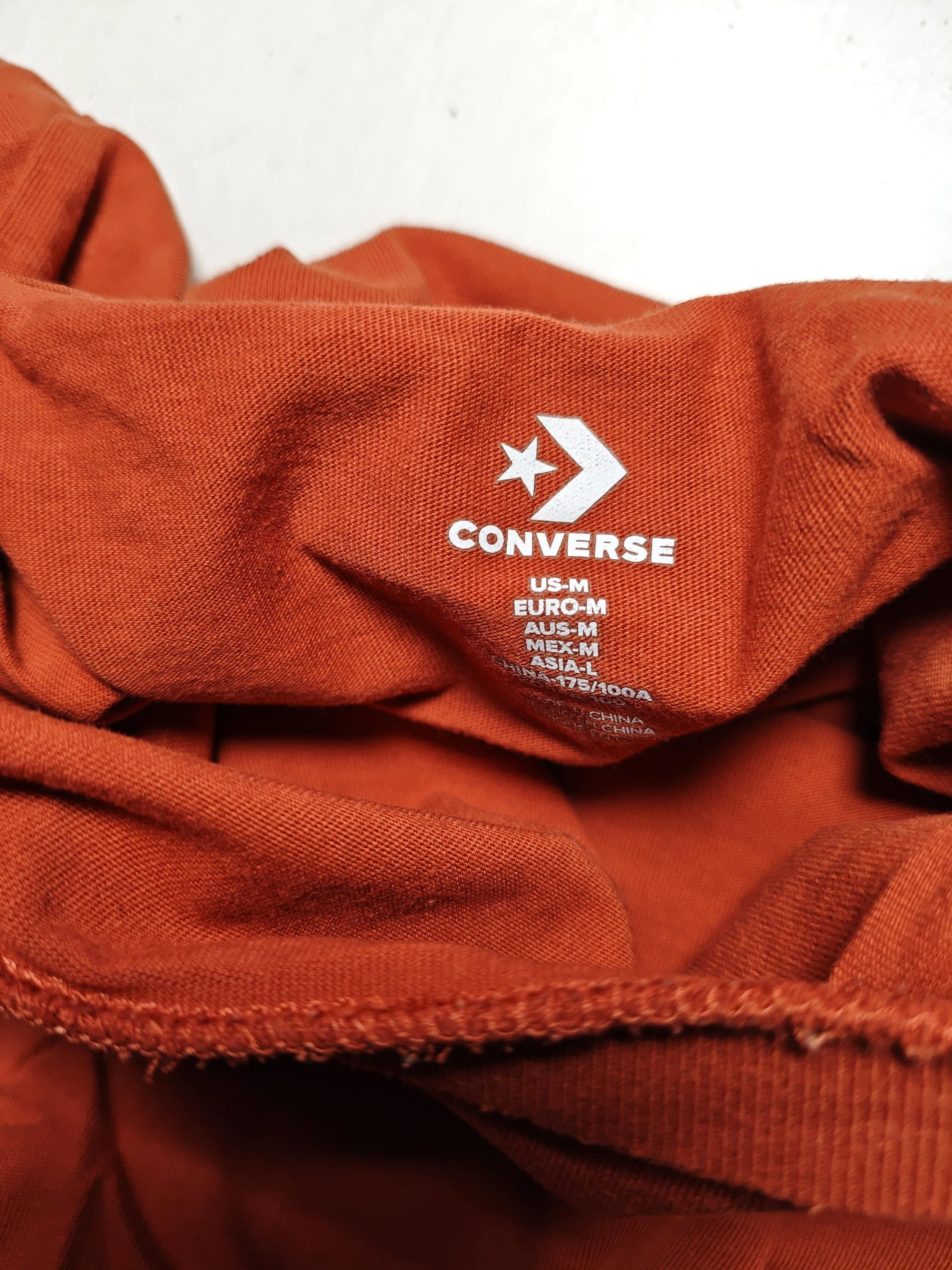 Converse Men's T-Shirt M Orange 100% Cotton Basic - Image 7