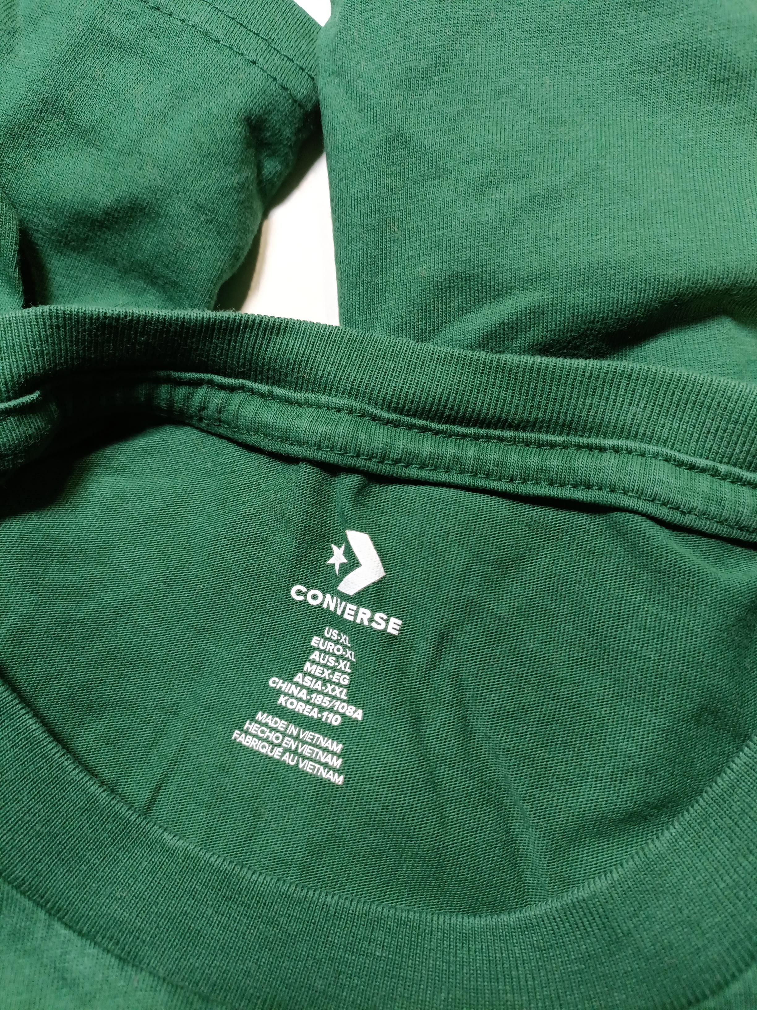 Converse Men's T-Shirt XL Green Graphic 100% Cotton Basic - Image 5