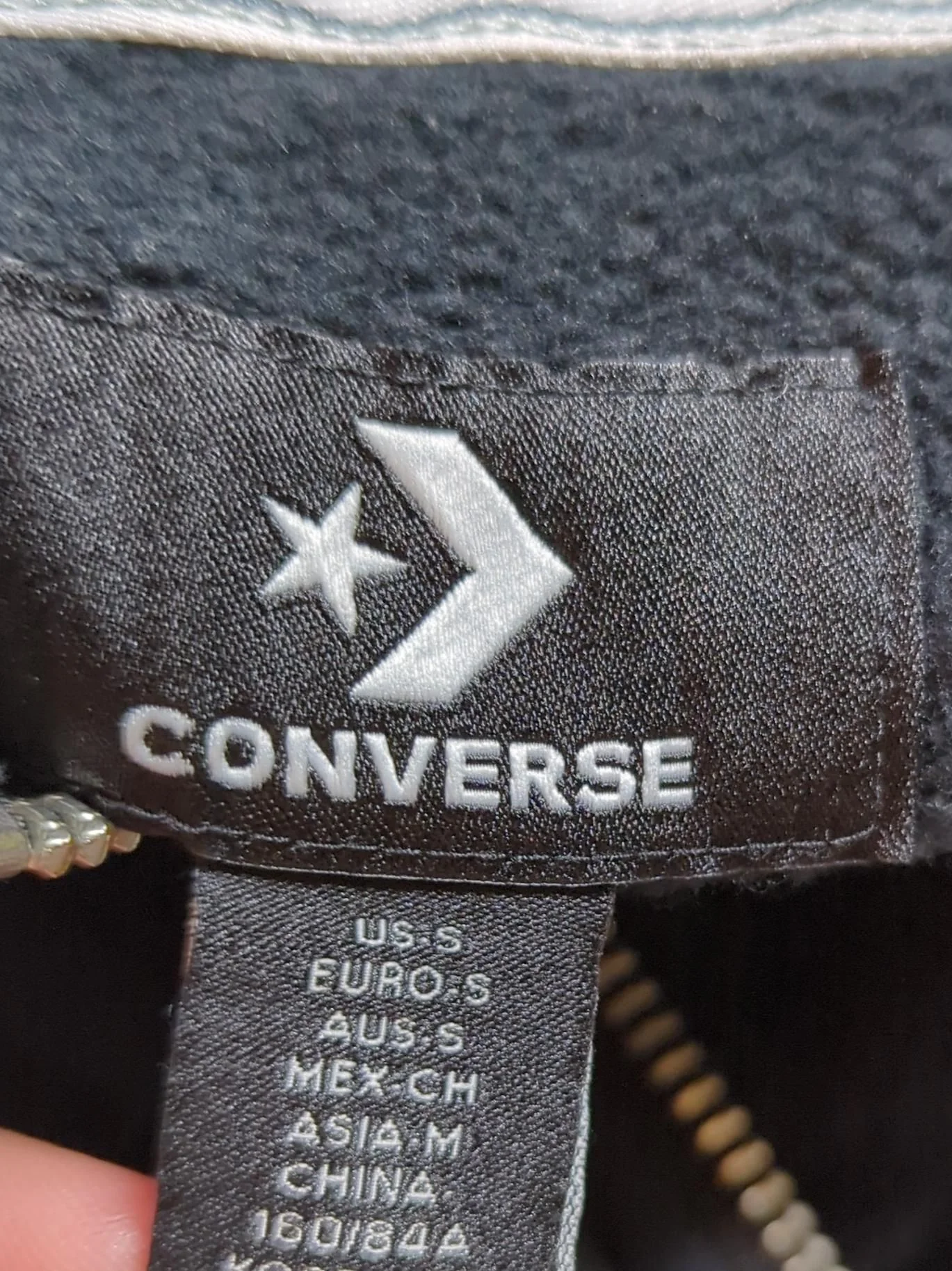 Converse Women's Hoodie S Black Cotton with Polyester Pullover - Image 6