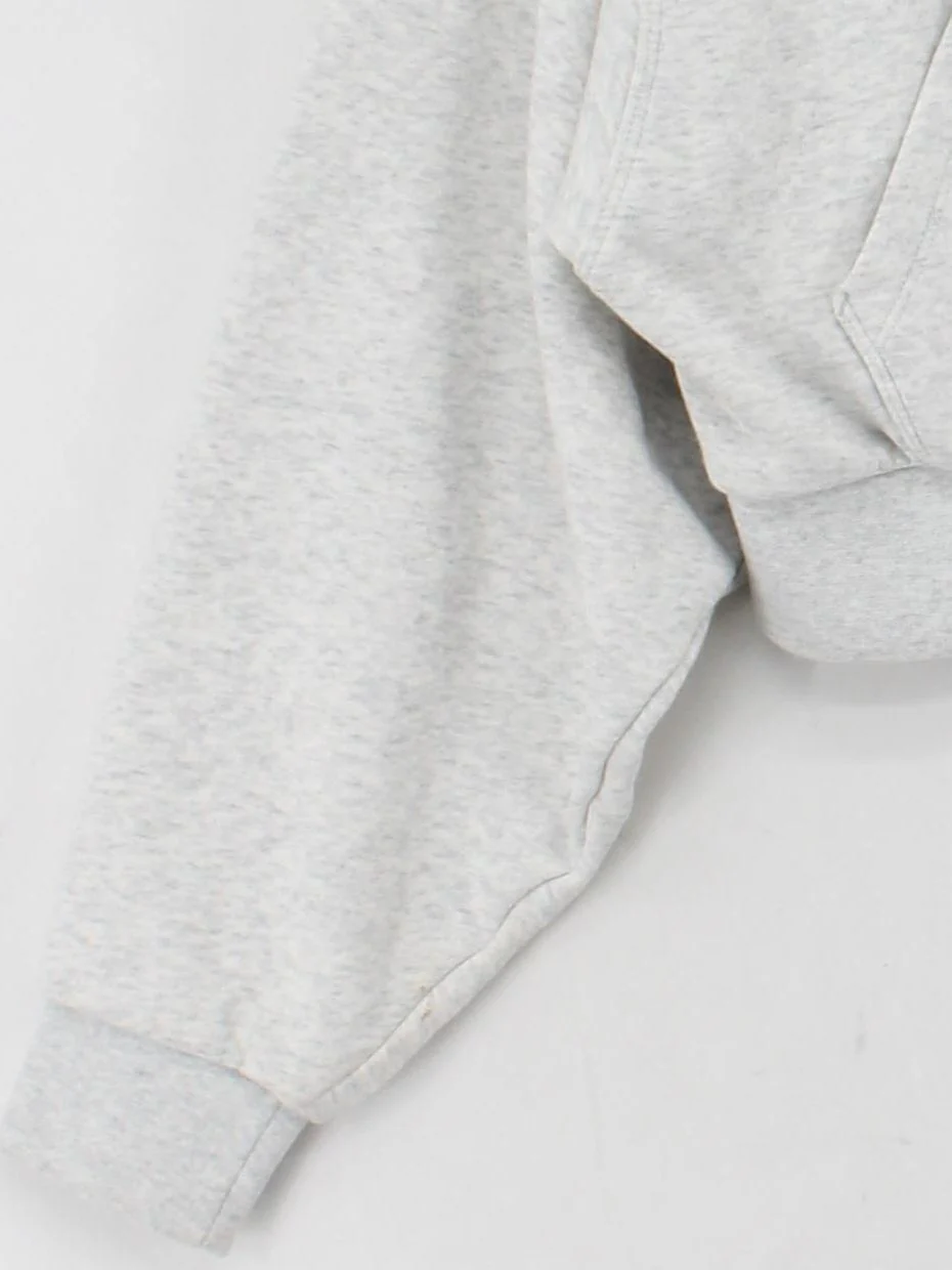Converse Women's Hoodie S Grey Cotton with Polyester Pullover - Image 4