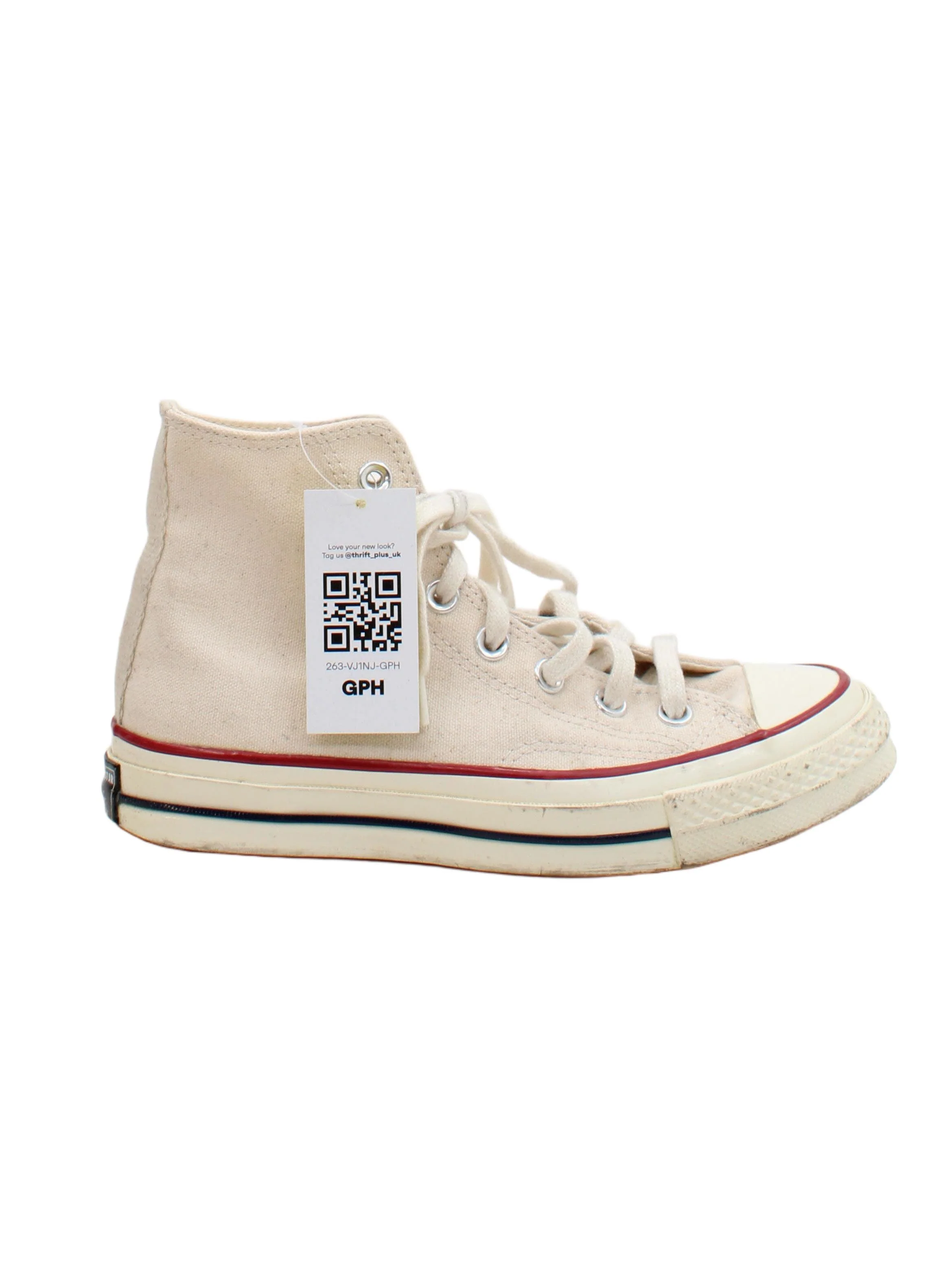 Converse Women's Trainers 162053C UK4 EU36.5 US6 in Cream