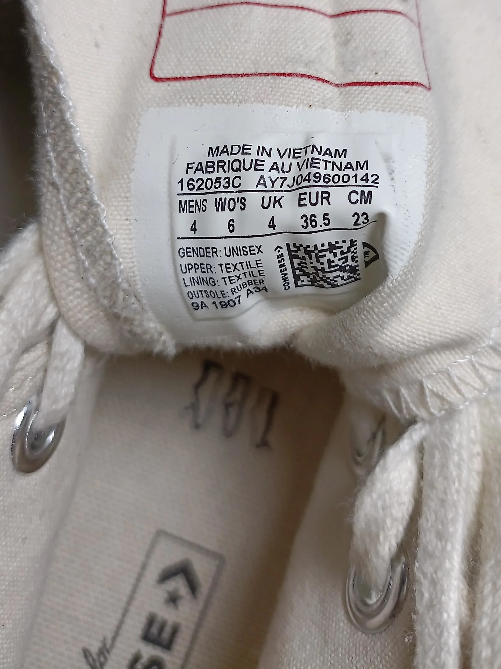 Converse Women's Trainers 162053C UK4 EU36.5 US6 in Cream - Image 10