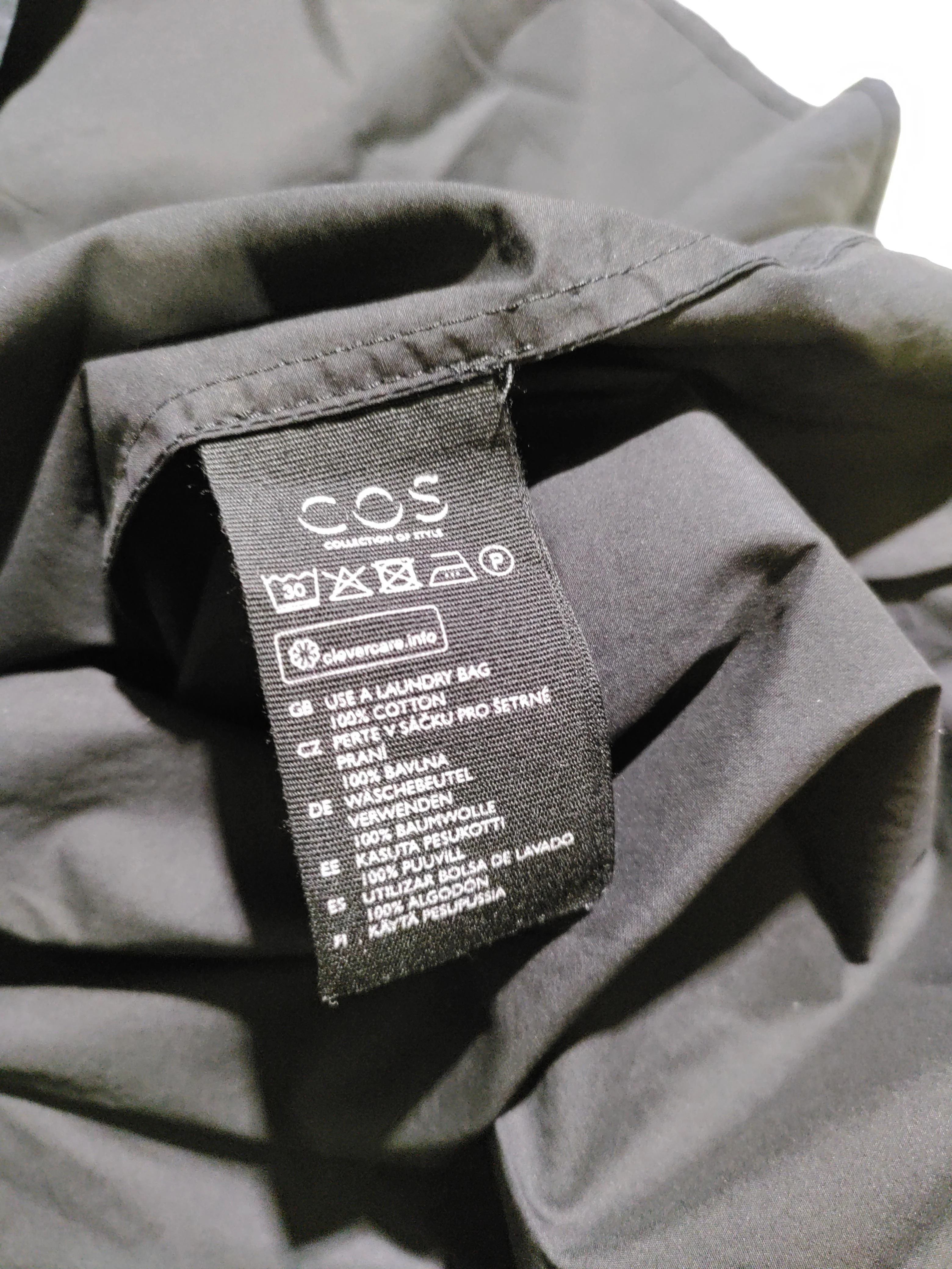 COS A-Line Midi Dress UK14 in Black - Image 7