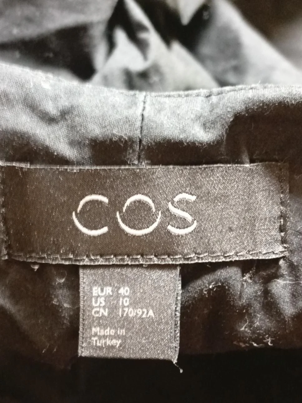 COS A-Line Mini Dress UK12 in Black - Image 6