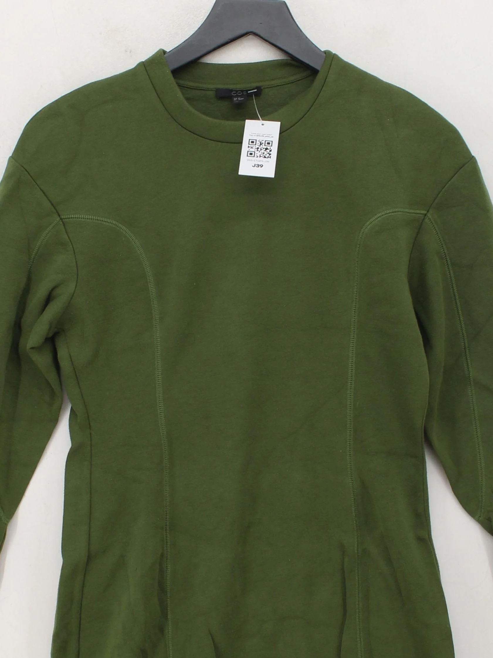 COS Jumper Mini Dress XS in Green - Image 3