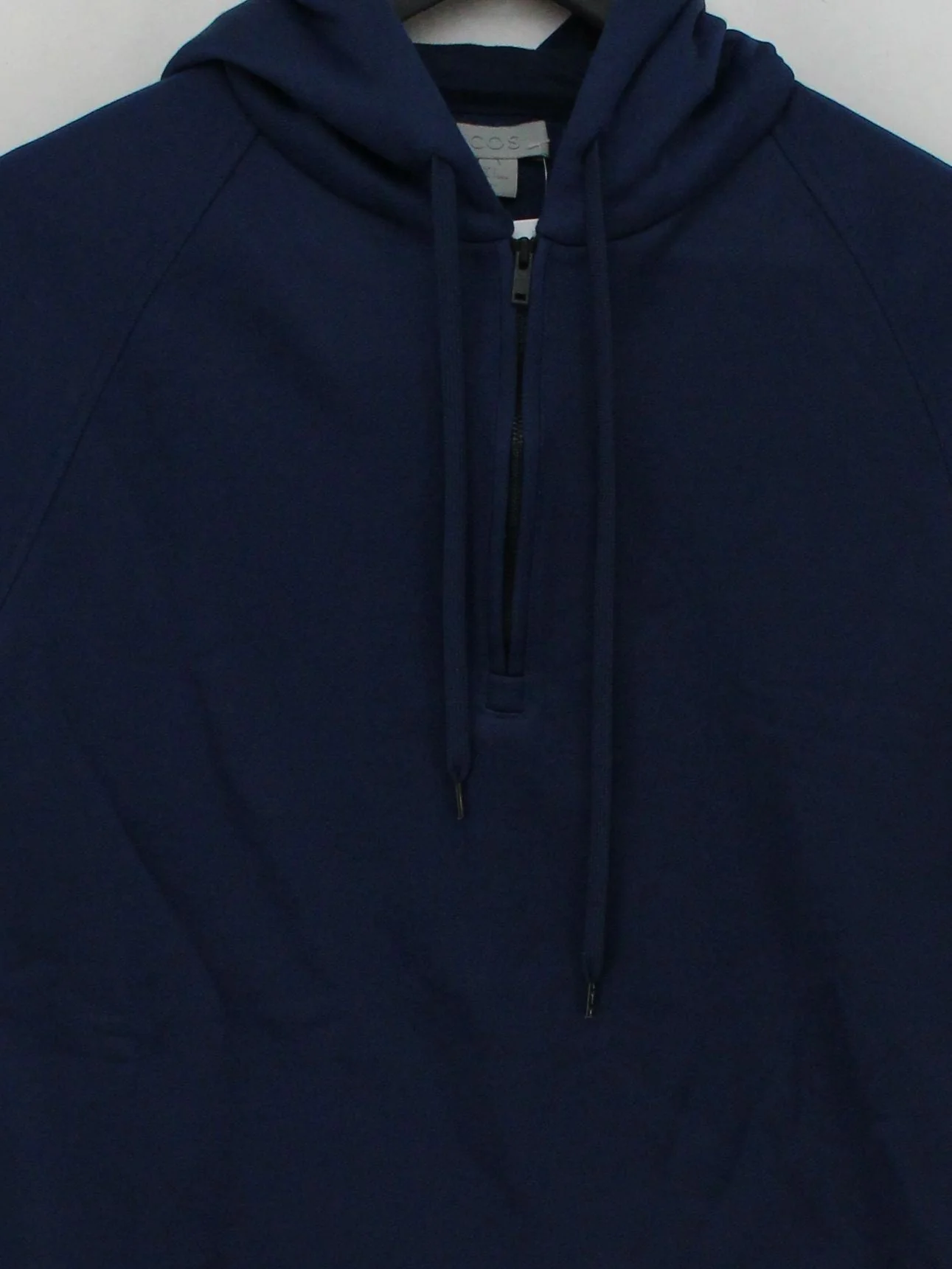 COS Men's Hoodie S Blue Cotton with Polyamide Pullover - Image 3