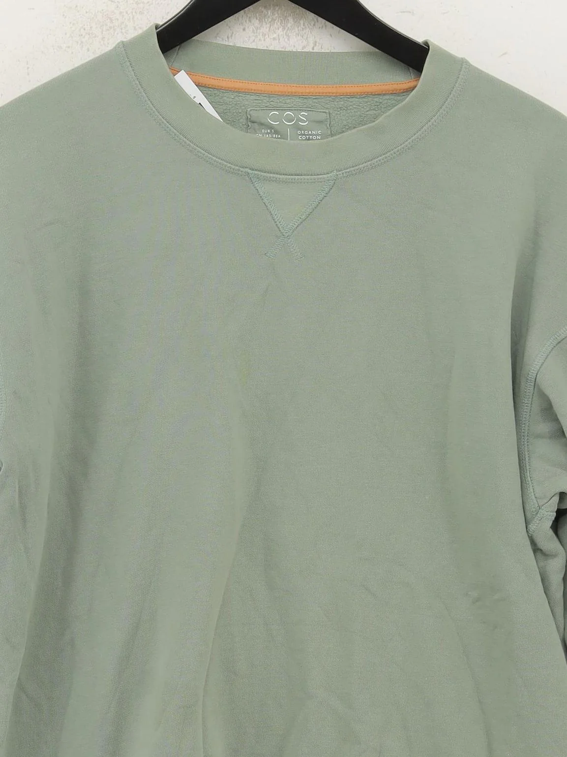 COS Men's Hoodie S Green 100% Cotton Pullover - Image 3