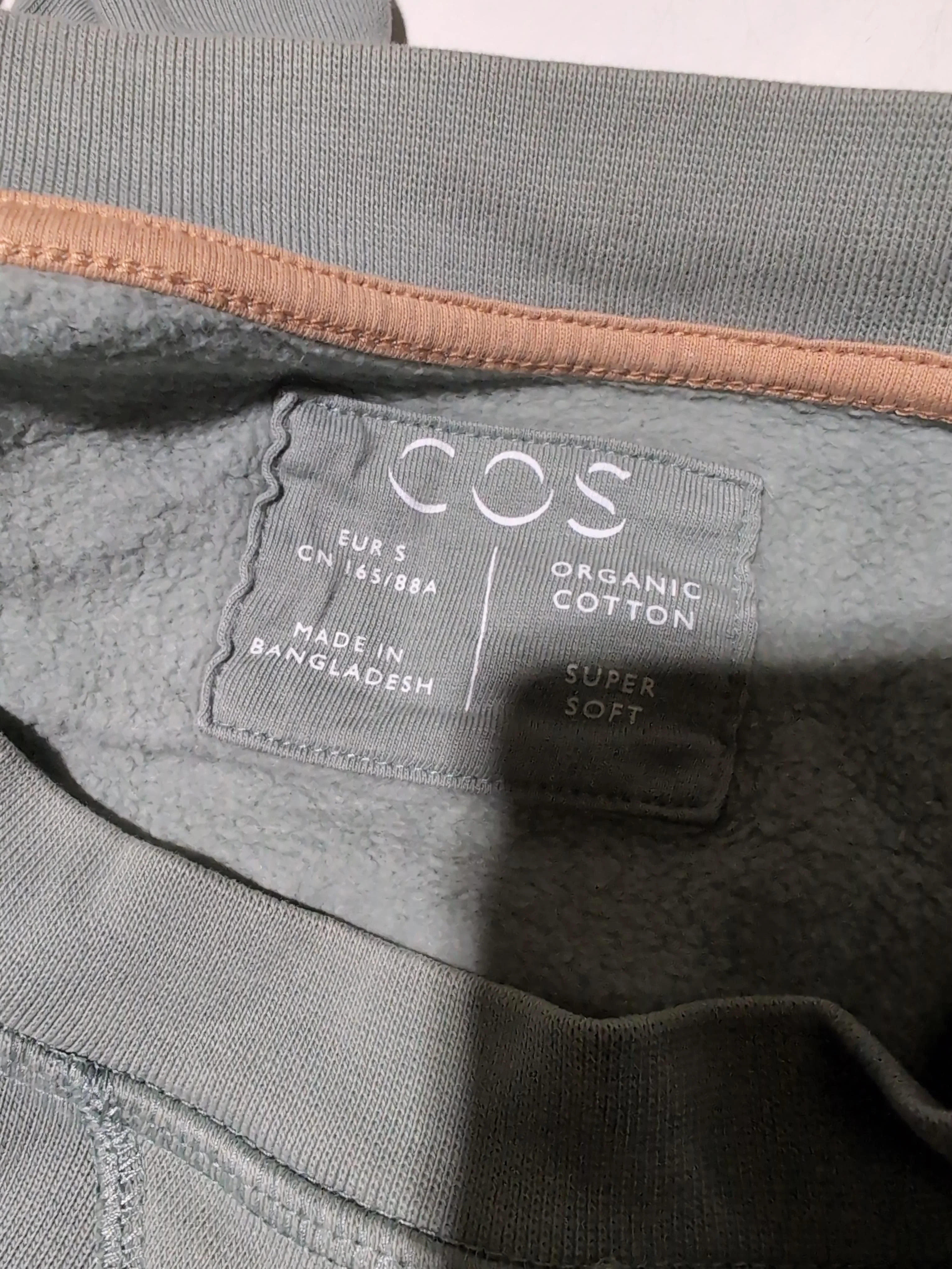 COS Men's Hoodie S Green 100% Cotton Pullover - Image 5
