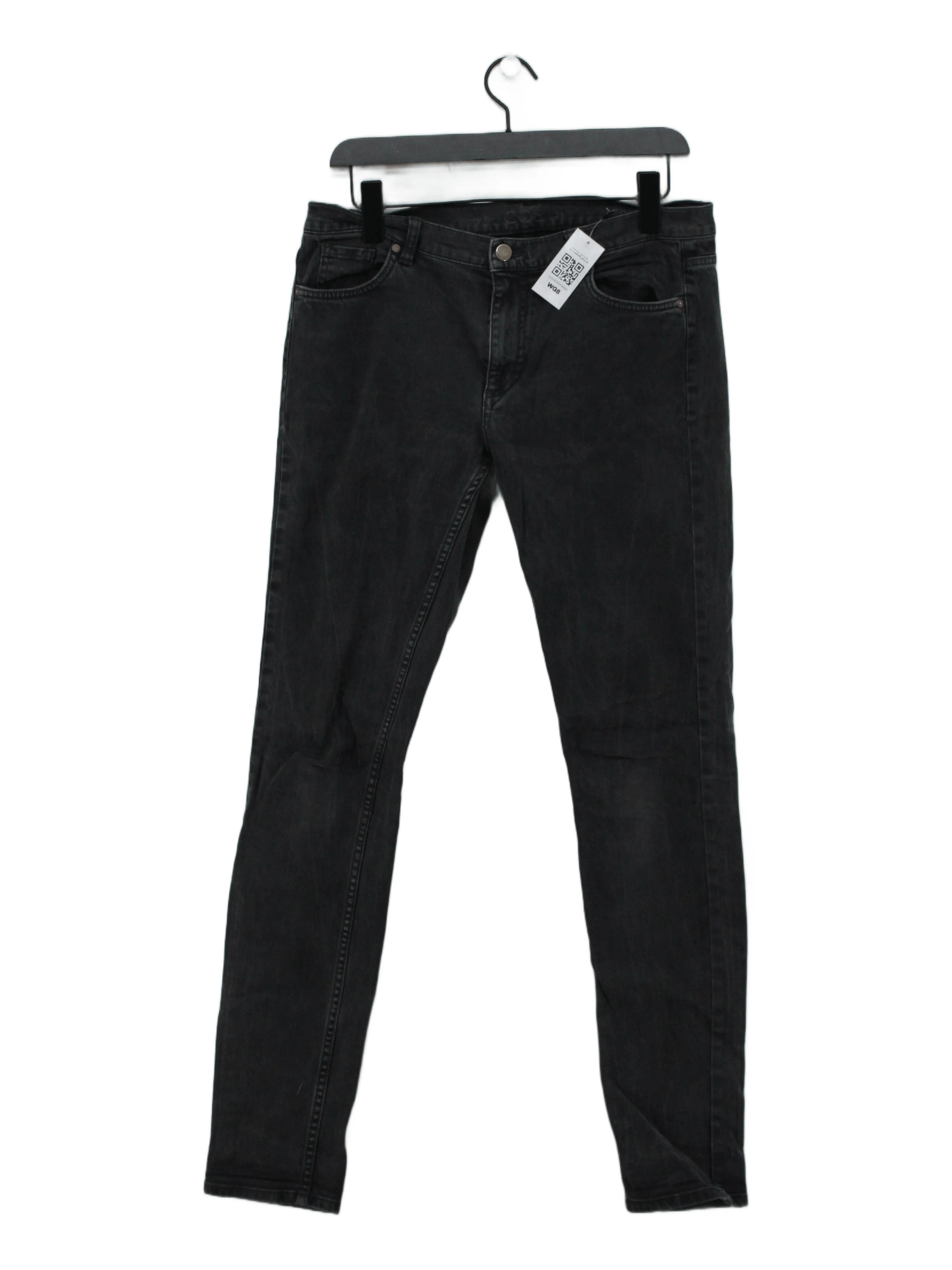 COS Men's Jeans W 31 in Black Cotton with Elastane Skinny