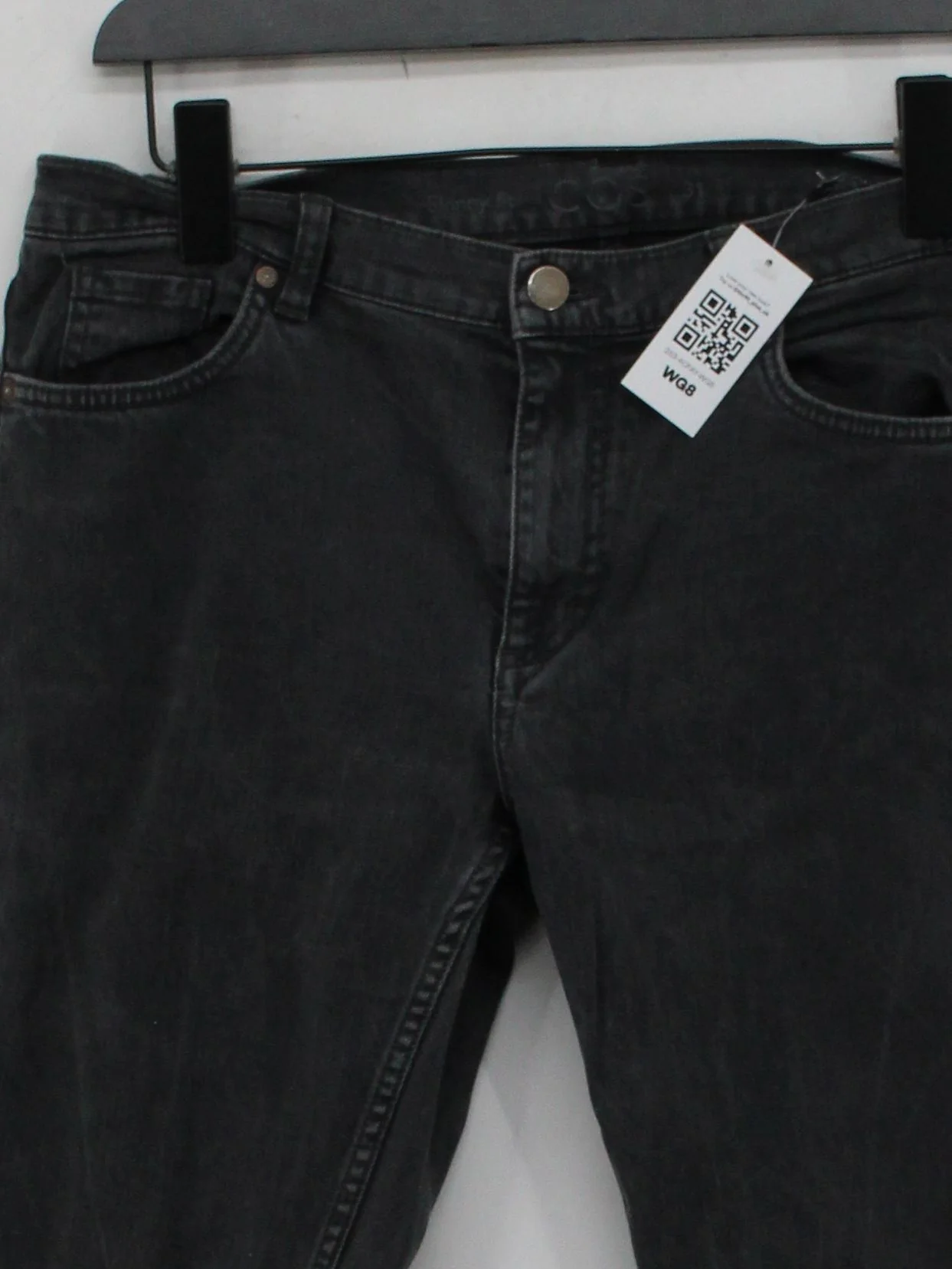 COS Men's Jeans W 31 in Black Cotton with Elastane Skinny - Image 3