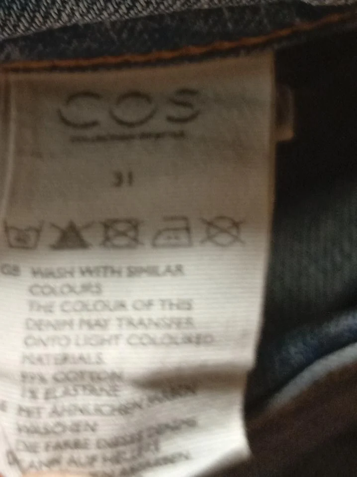 COS Men's Jeans W 31 in Blue Cotton with Elastane Straight - Image 7
