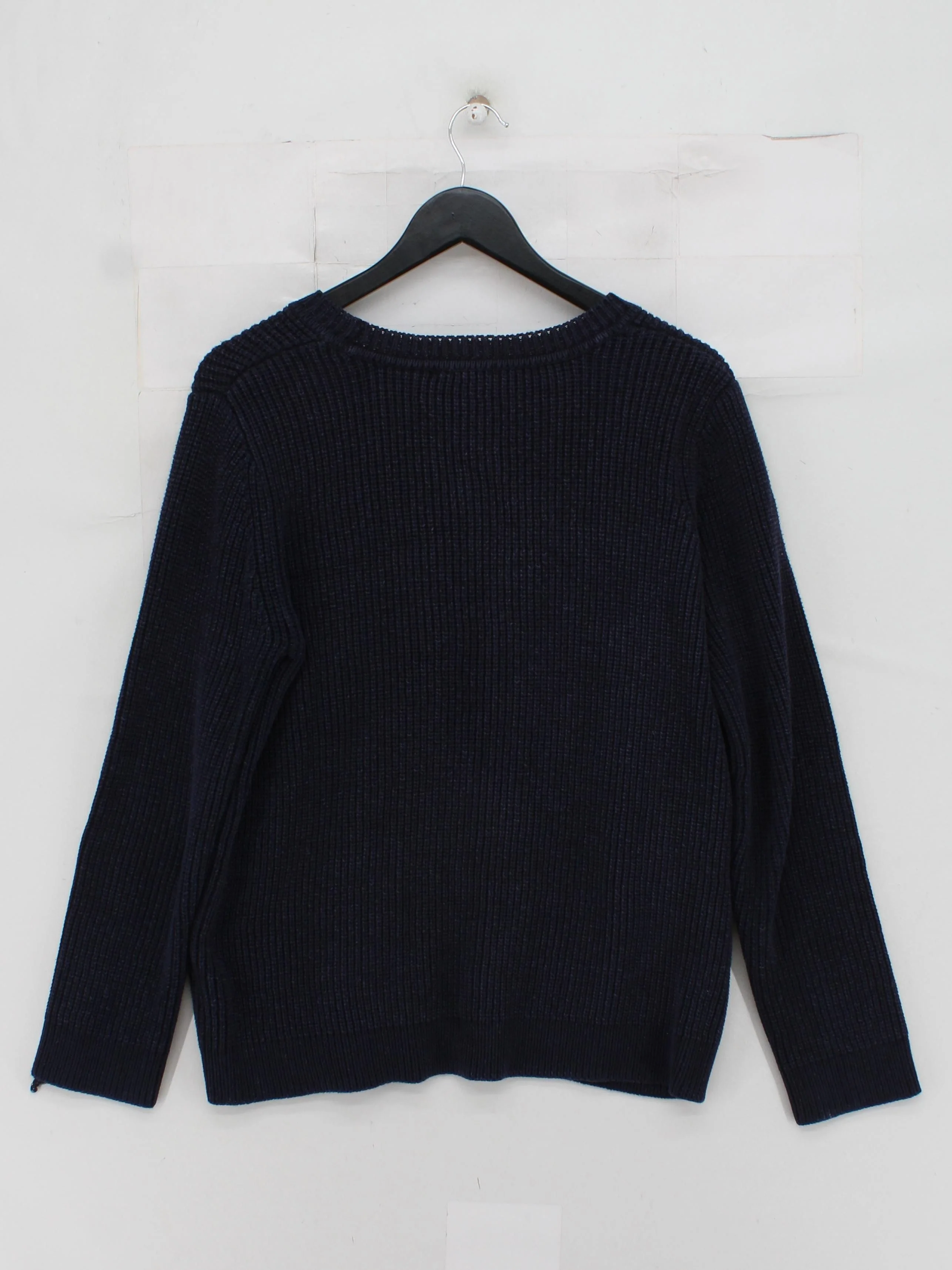 COS Men's Jumper L Blue 100% Cotton Crew Neck Pullover - Image 2
