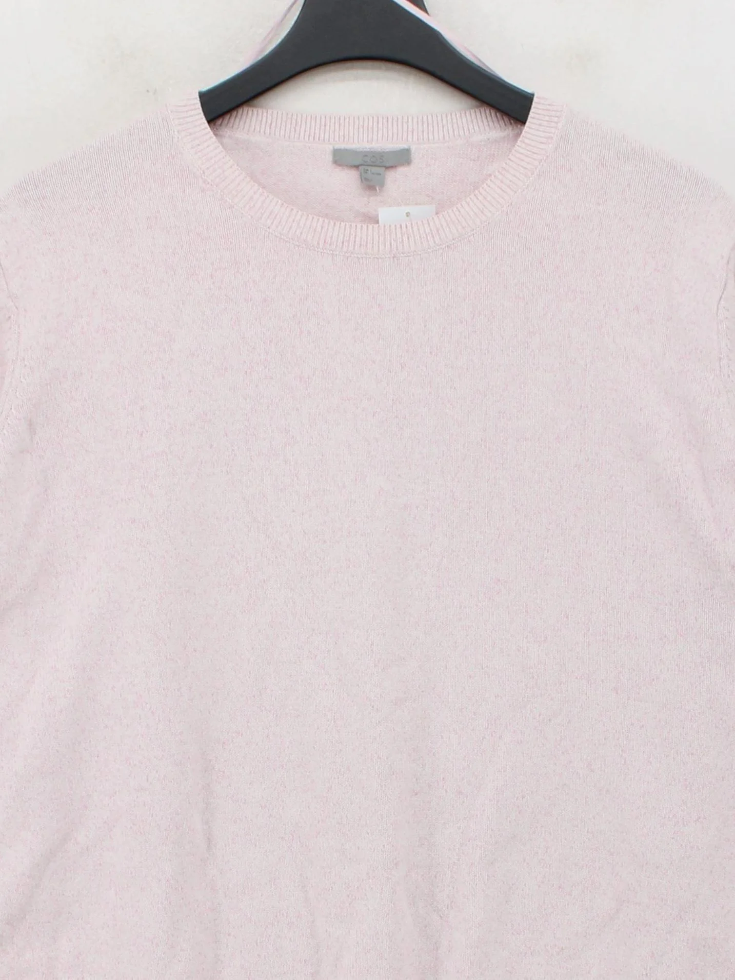 COS Men's Jumper L Pink 100% Cotton Round Neck Pullover - Image 3