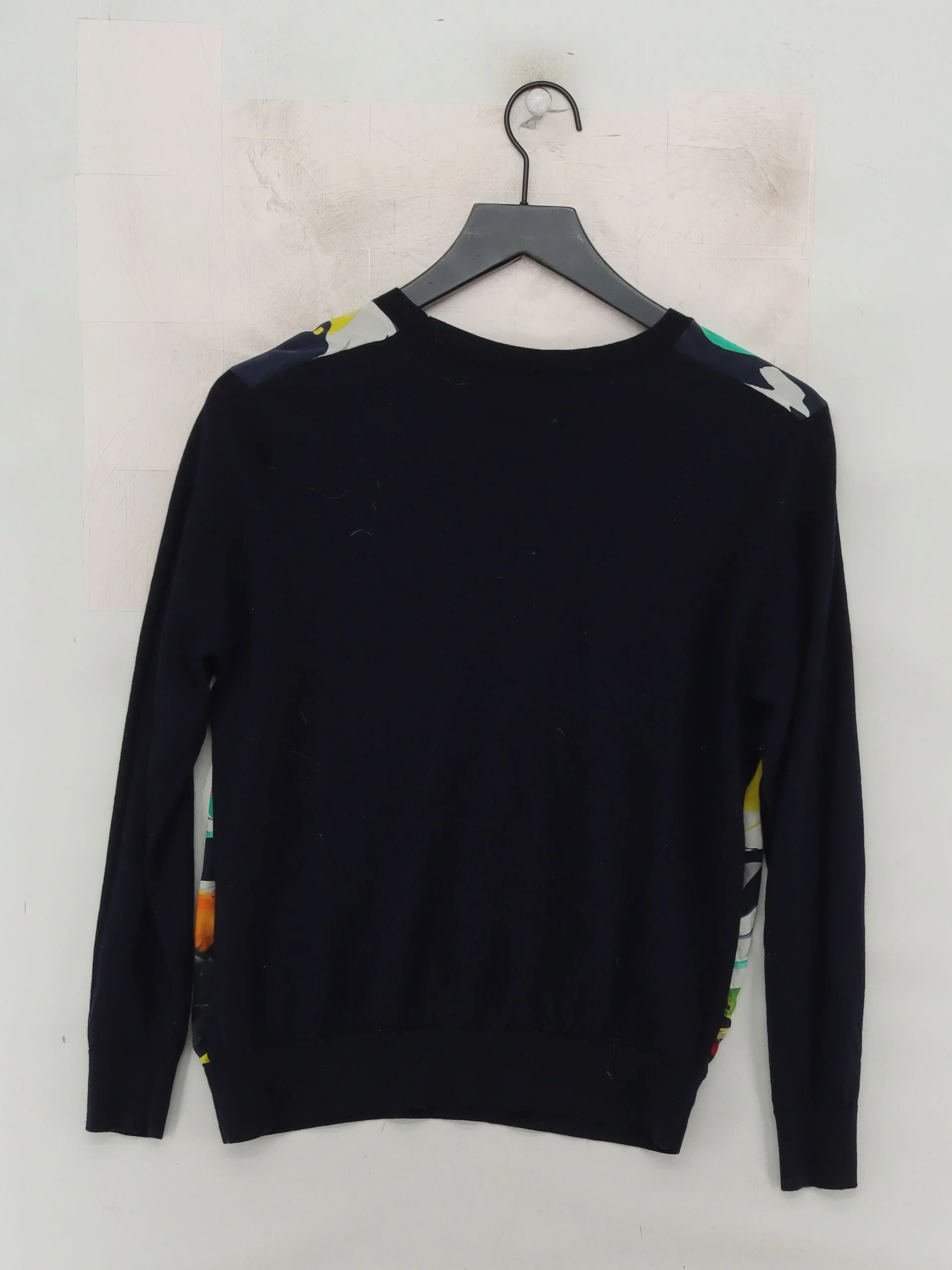 COS Men's Jumper M Black Wool with Silk Round Neck Pullover - Image 2