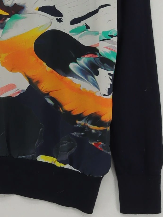 COS Men's Jumper M Black Wool with Silk Round Neck Pullover - Image 4