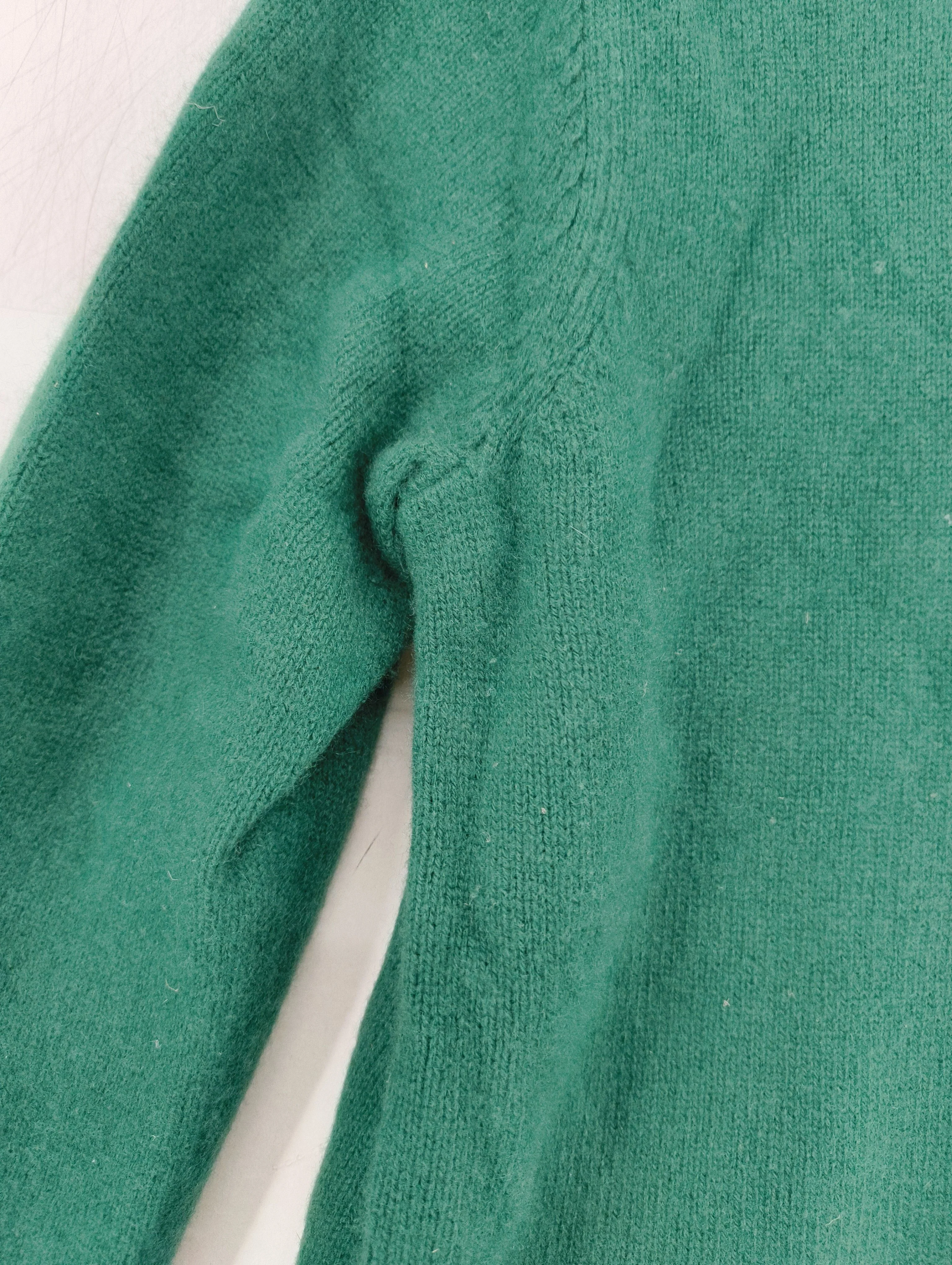 COS Men's Jumper M Green 100% Cashmere Roll Neck Pullover - Image 5