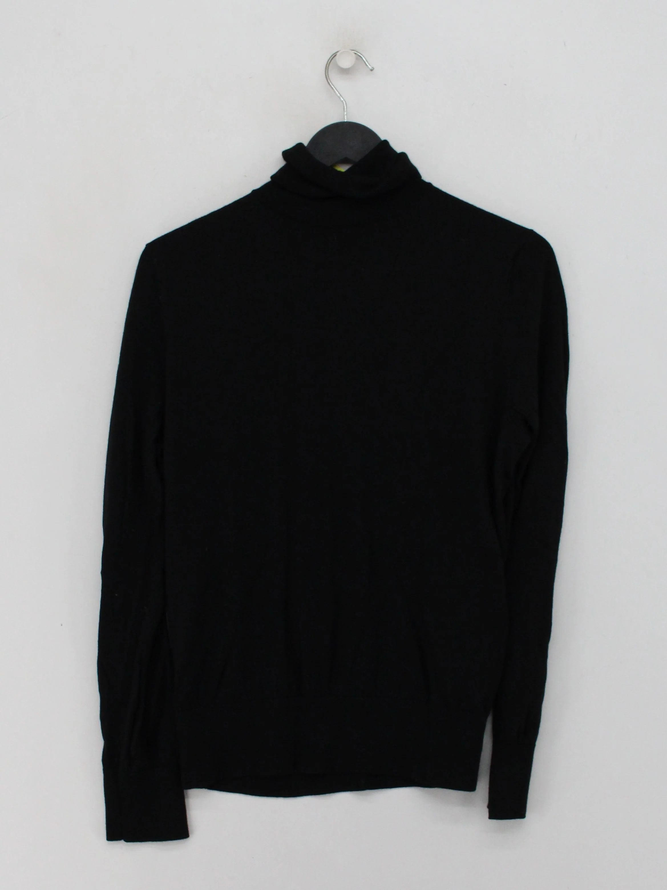 COS Men's Jumper S Black 100% Wool Roll Neck Pullover - Image 2