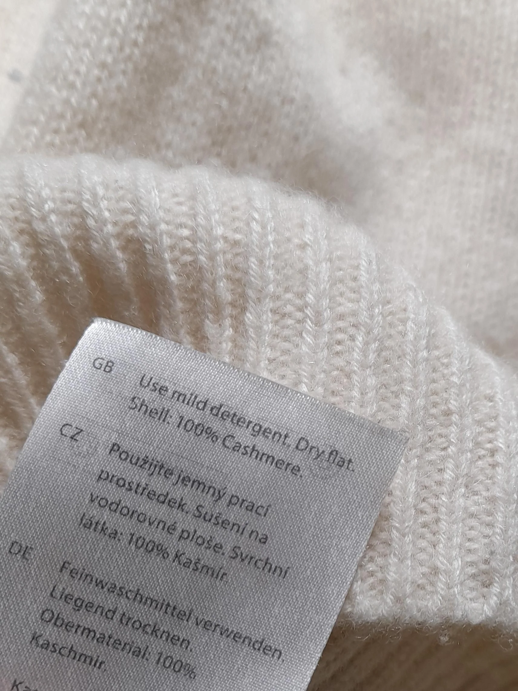 COS Men's Jumper S Cream 100% Cashmere Crew Neck Pullover - Image 9