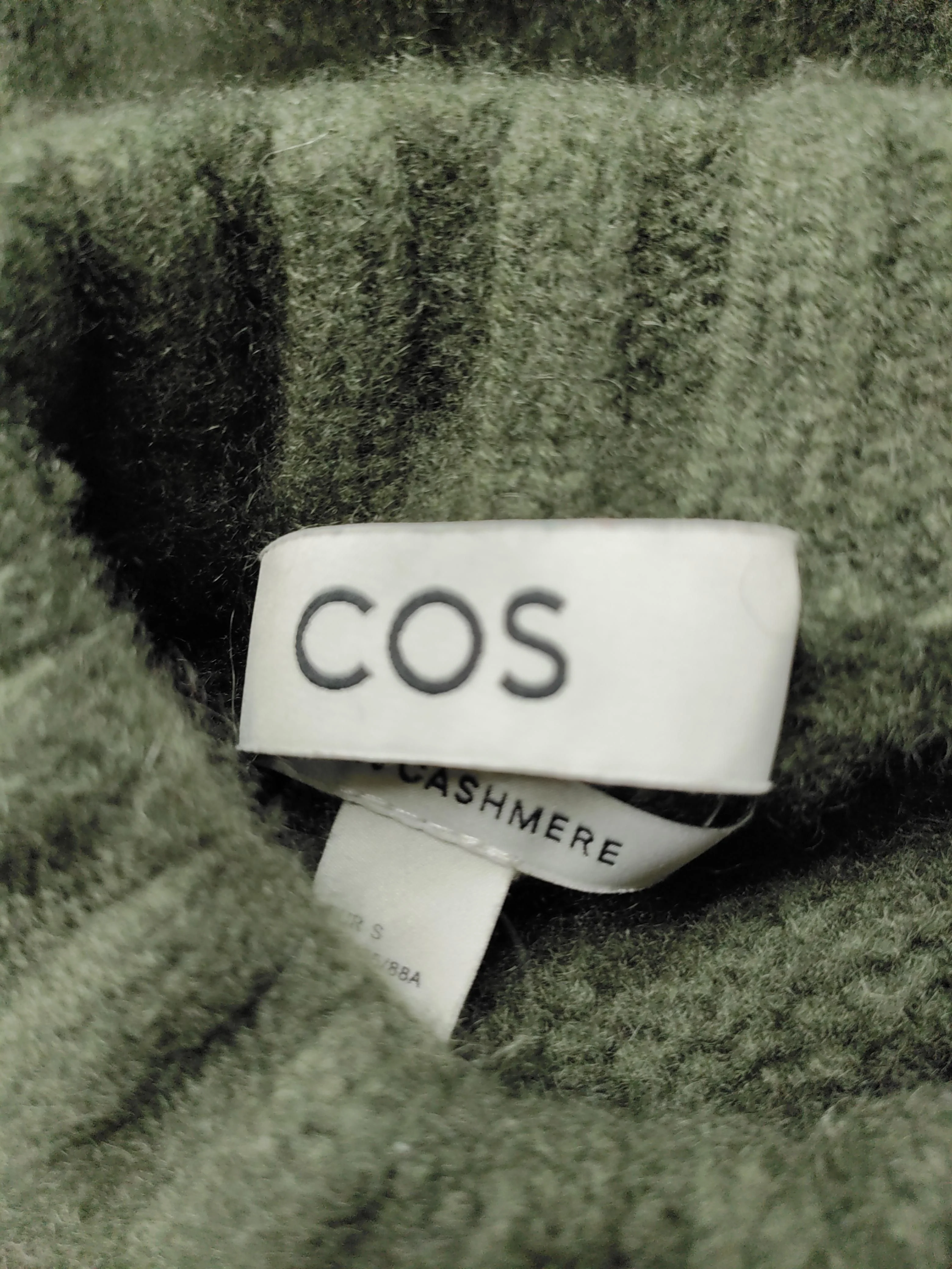 COS Men's Jumper S Green 100% Cashmere Crew Neck Pullover - Image 5