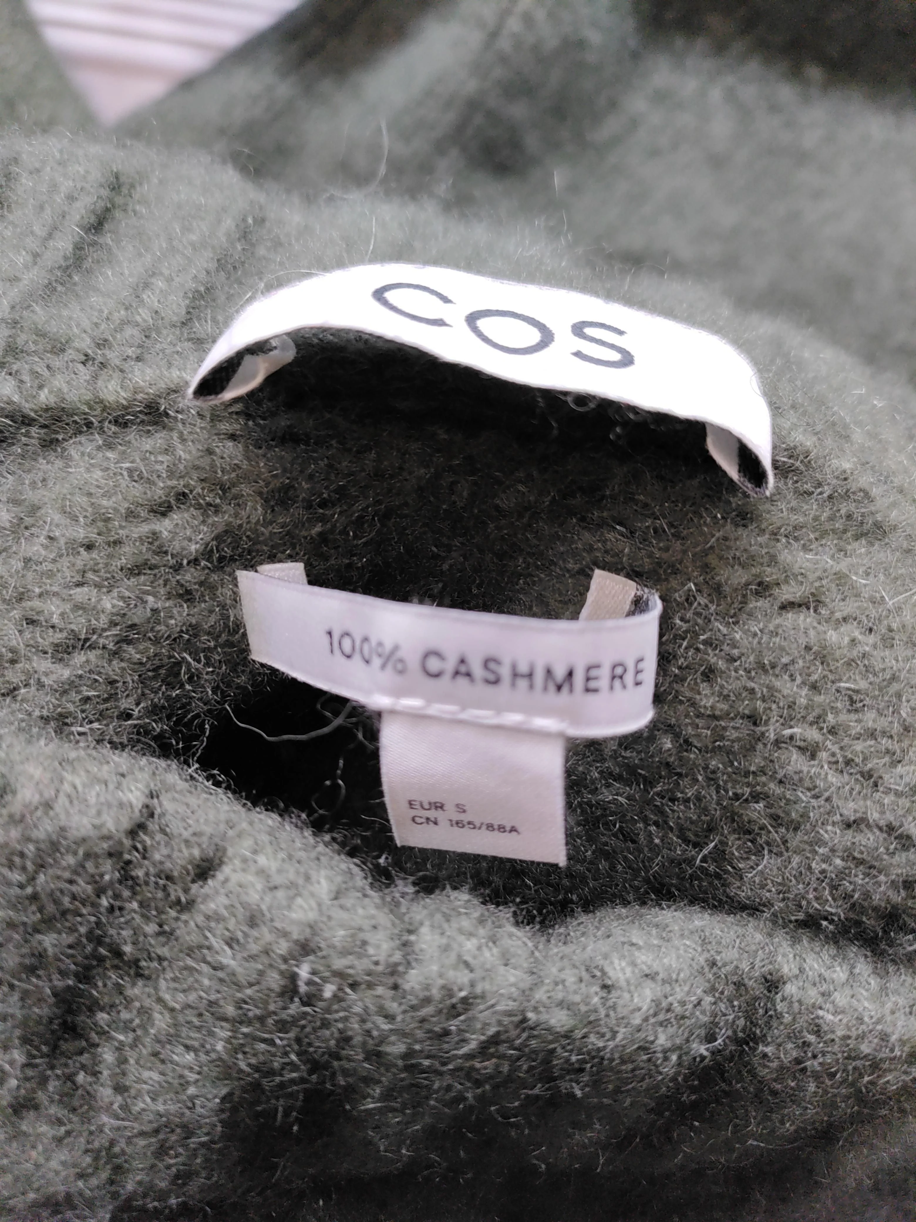 COS Men's Jumper S Green 100% Cashmere Crew Neck Pullover - Image 6