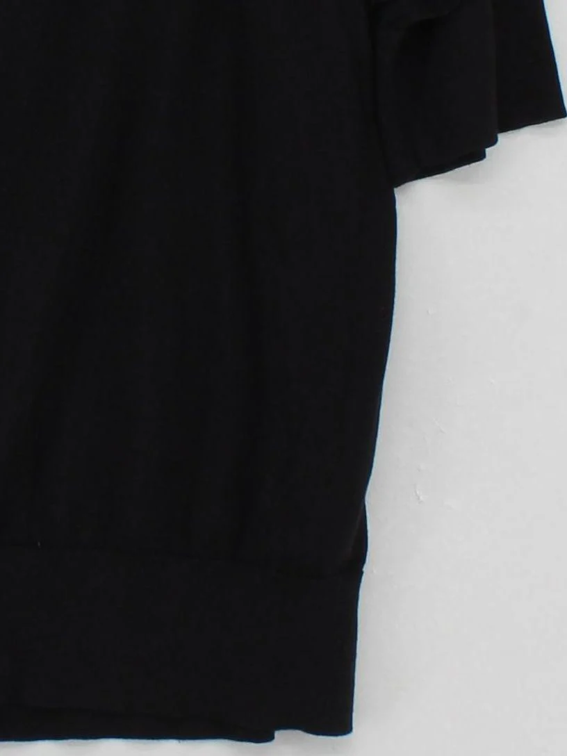 COS Men's Polo L Black Silk with Cotton Basic - Image 4