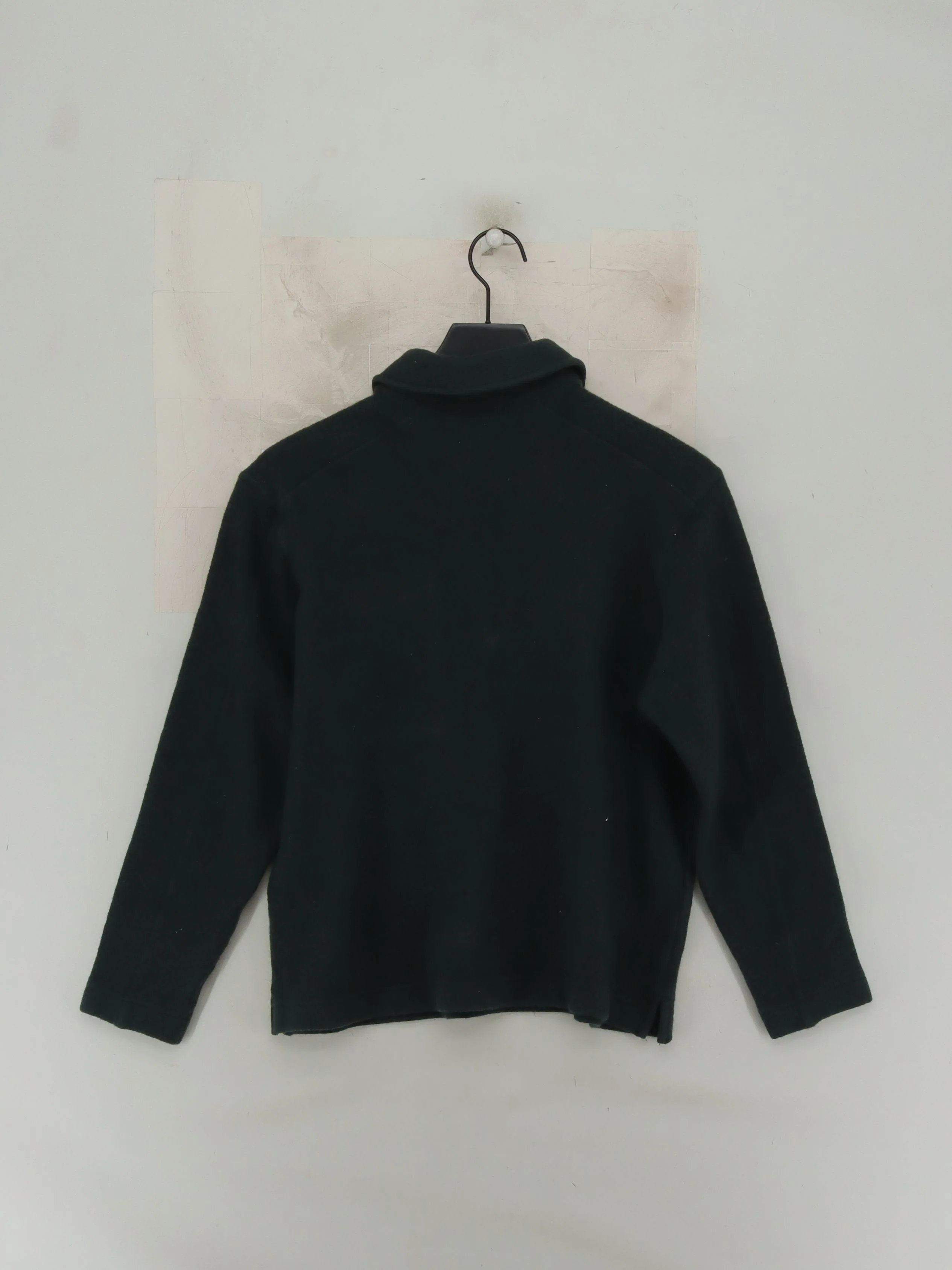 COS Men's Polo M Grey Wool with Polyester, Cotton Basic - Image 2