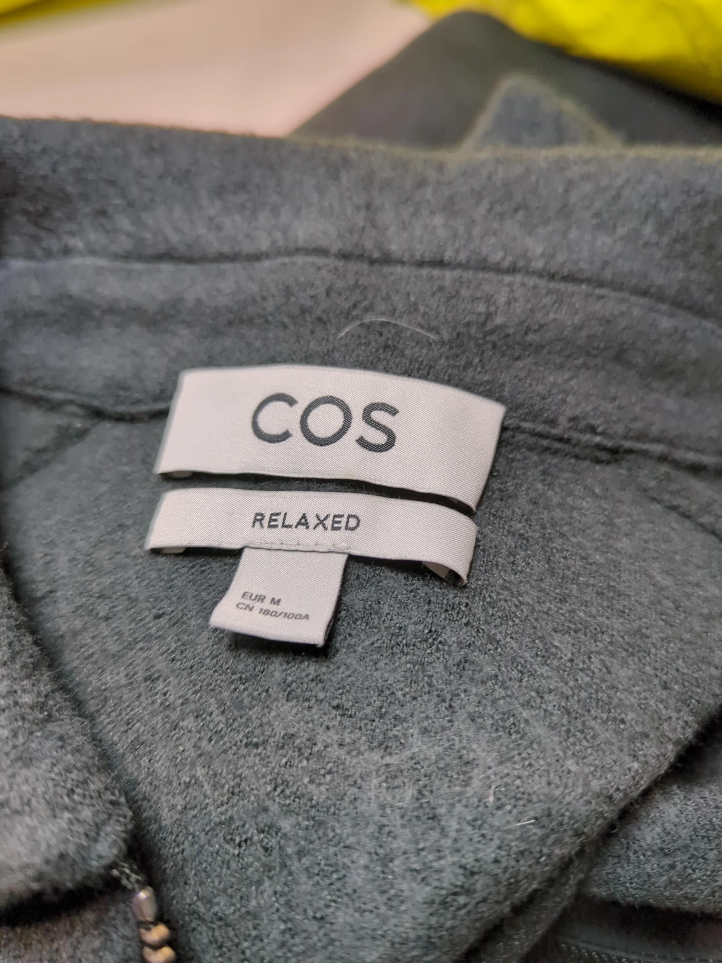 COS Men's Polo M Grey Wool with Polyester, Cotton Basic - Image 5