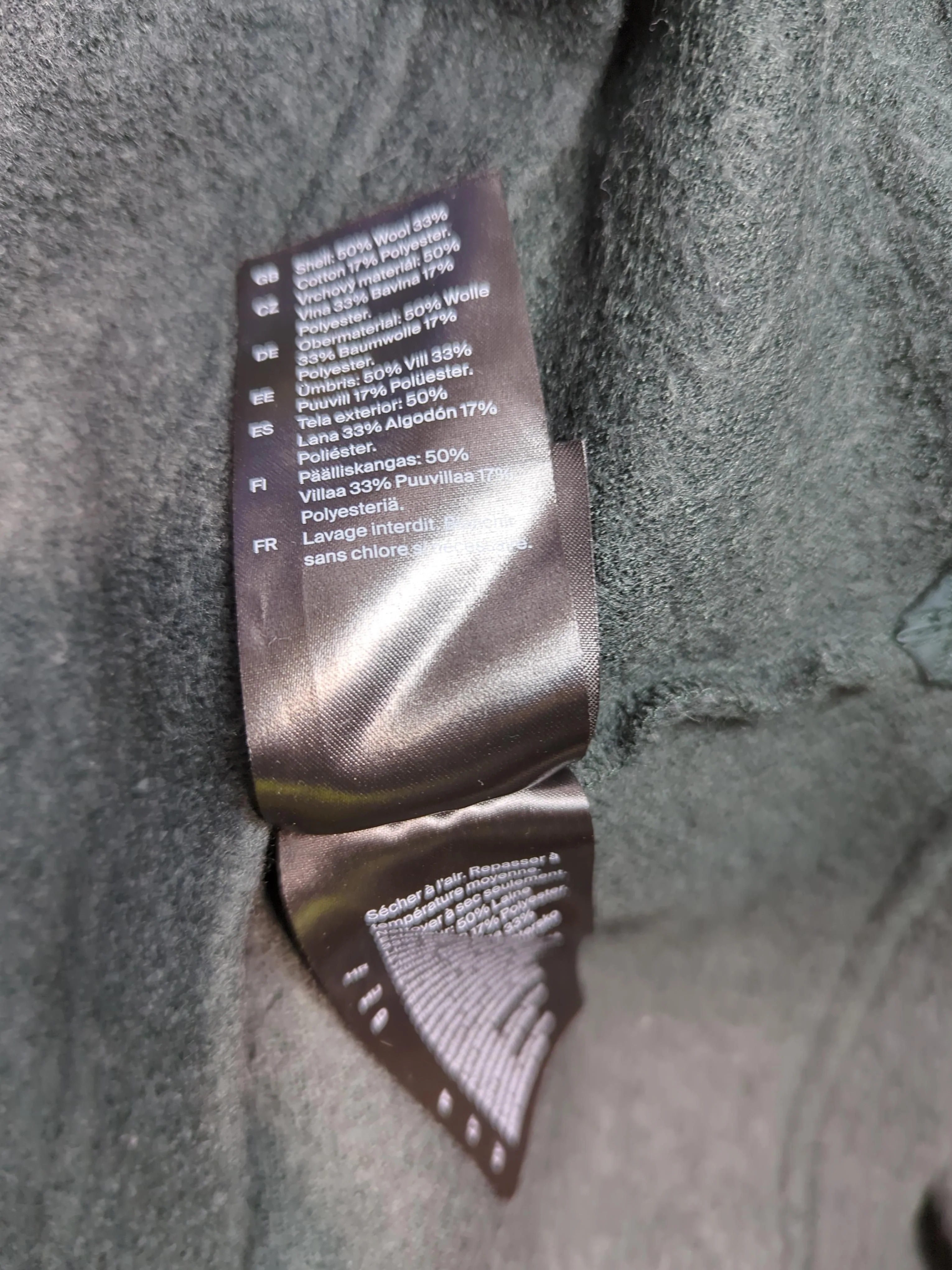 COS Men's Polo M Grey Wool with Polyester, Cotton Basic - Image 6