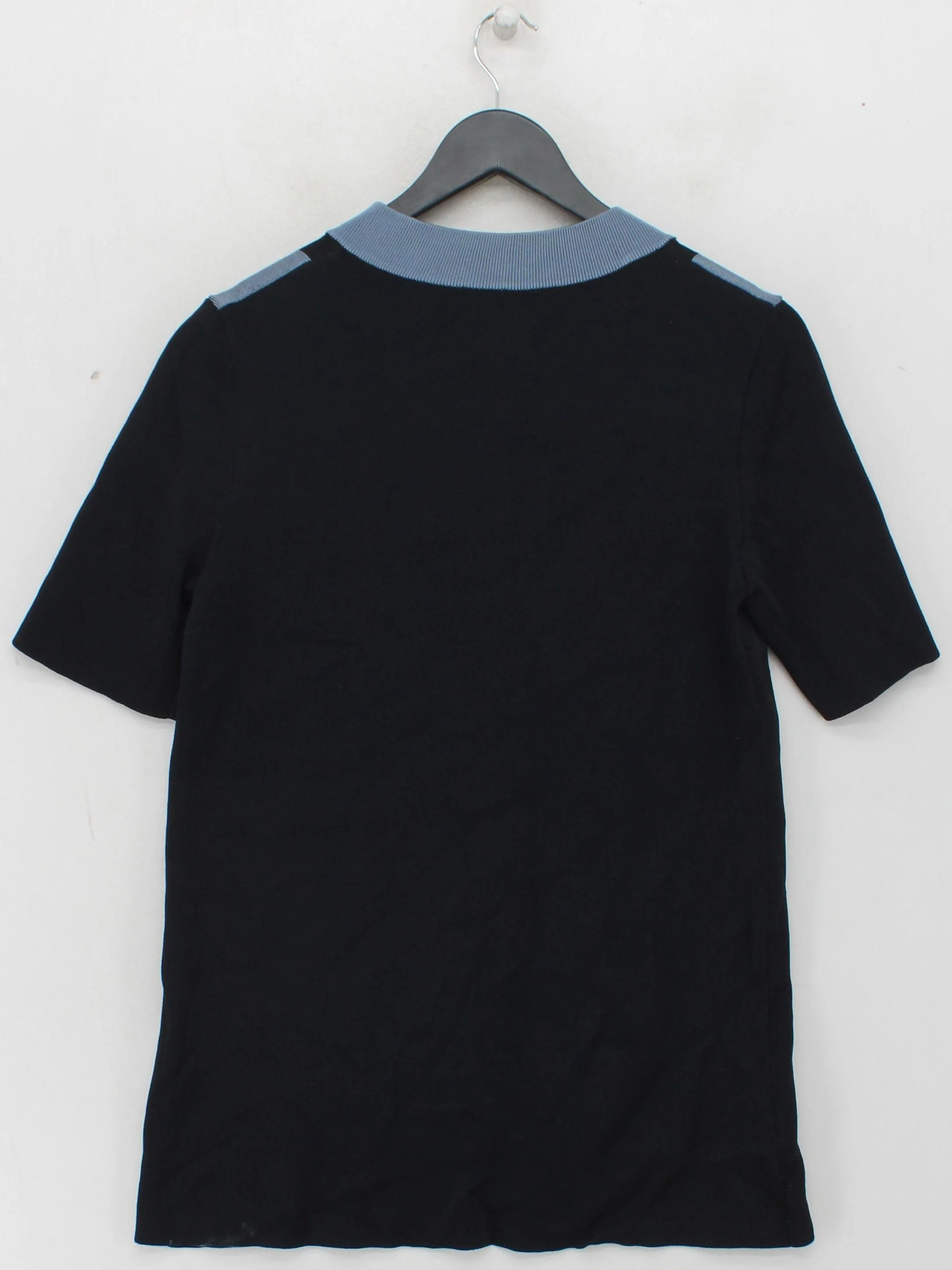 COS Men's Polo S Black Viscose with Polyamide, Elastane Basic - Image 2