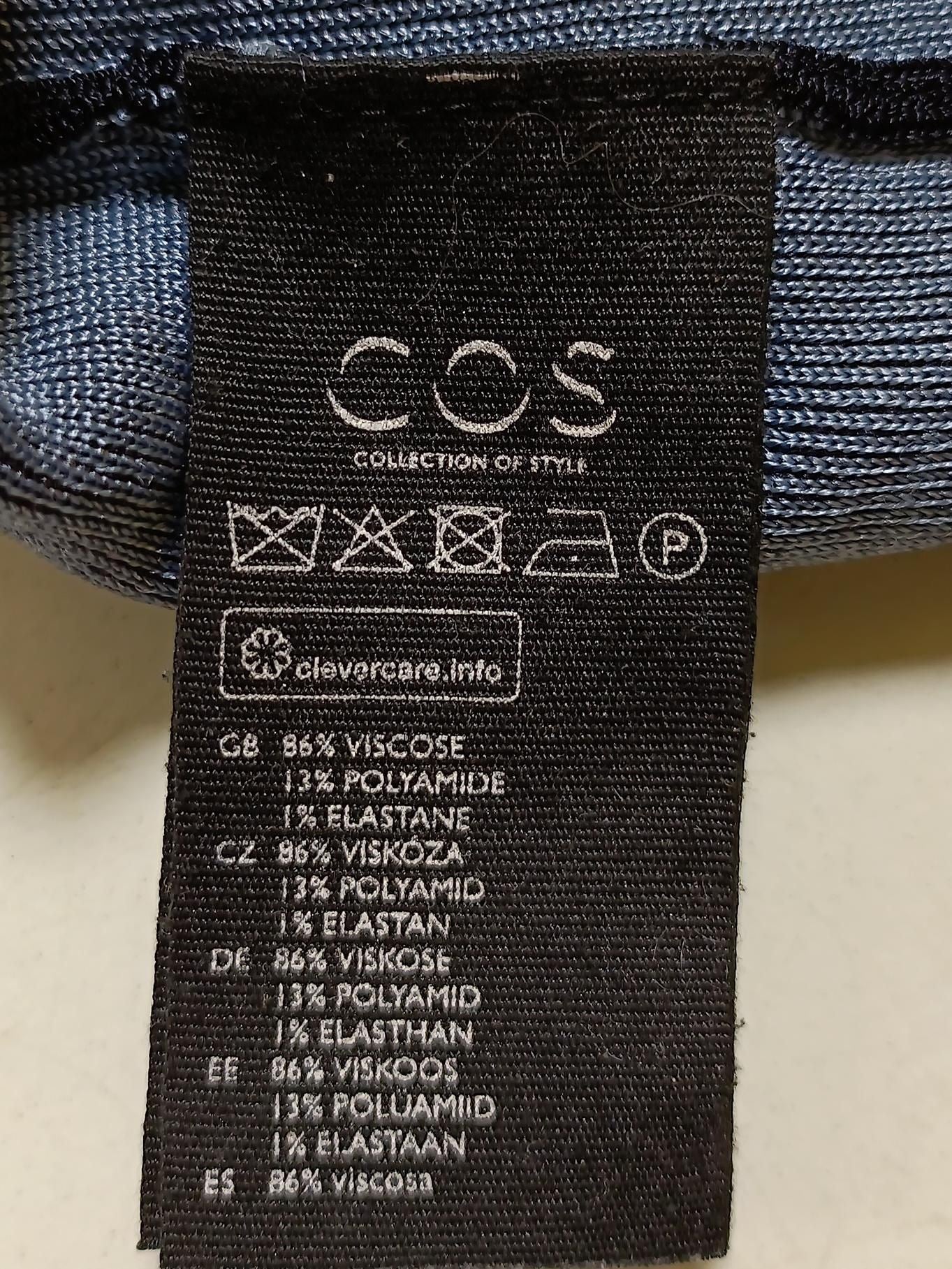 COS Men's Polo S Black Viscose with Polyamide, Elastane Basic - Image 7