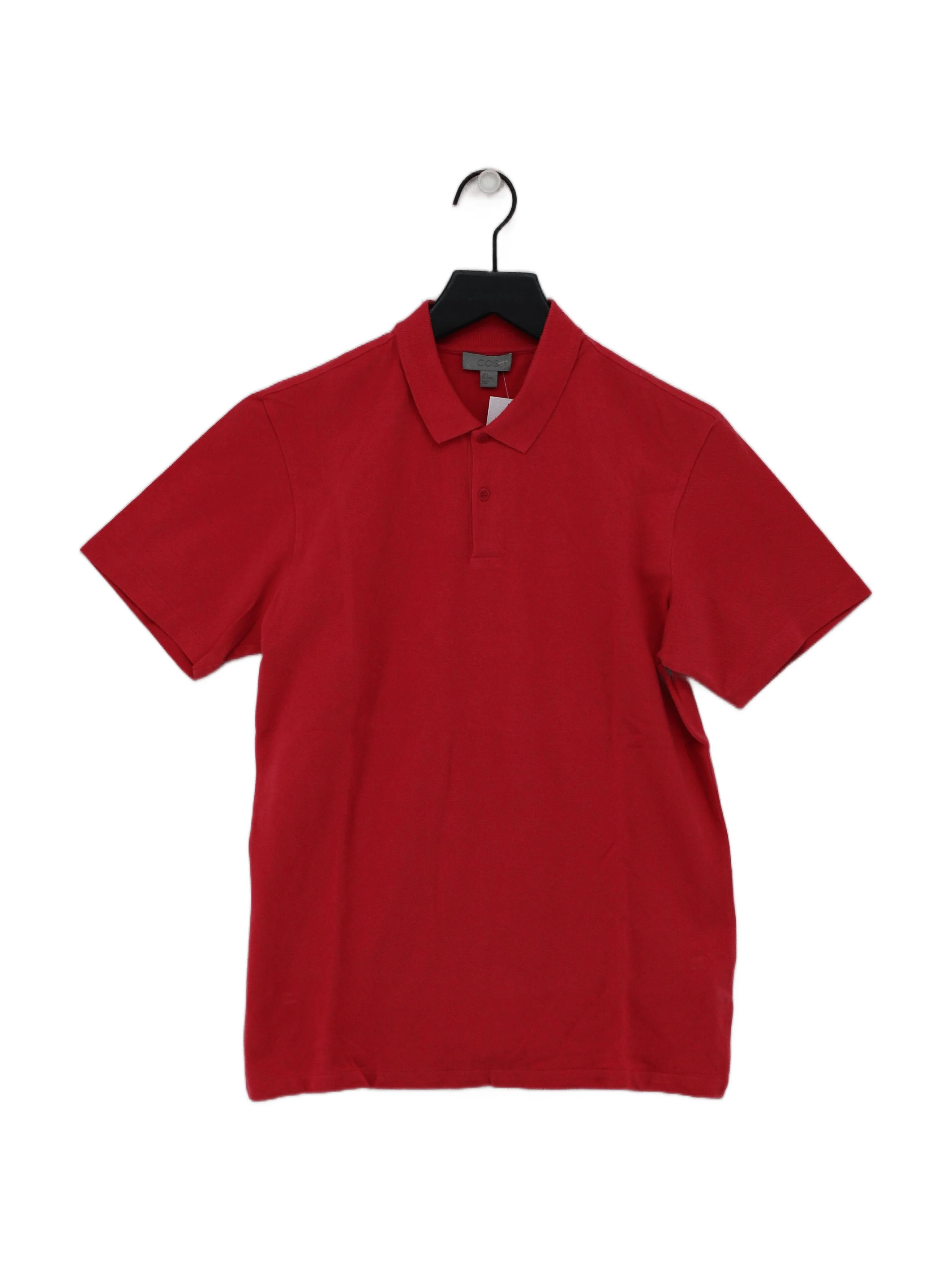 COS Men's Polo S Red 100% Cotton Basic