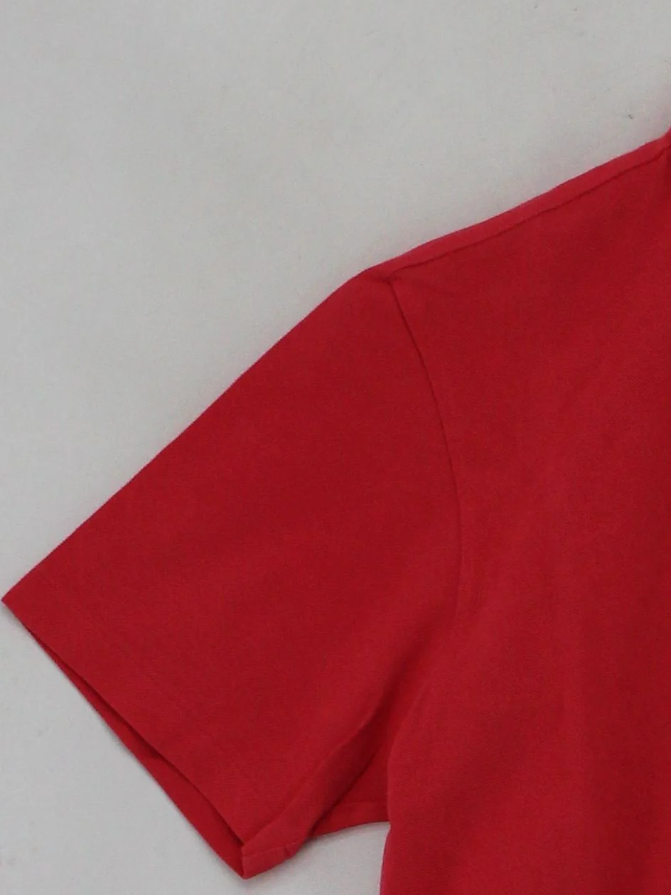 COS Men's Polo S Red 100% Cotton Basic - Image 4
