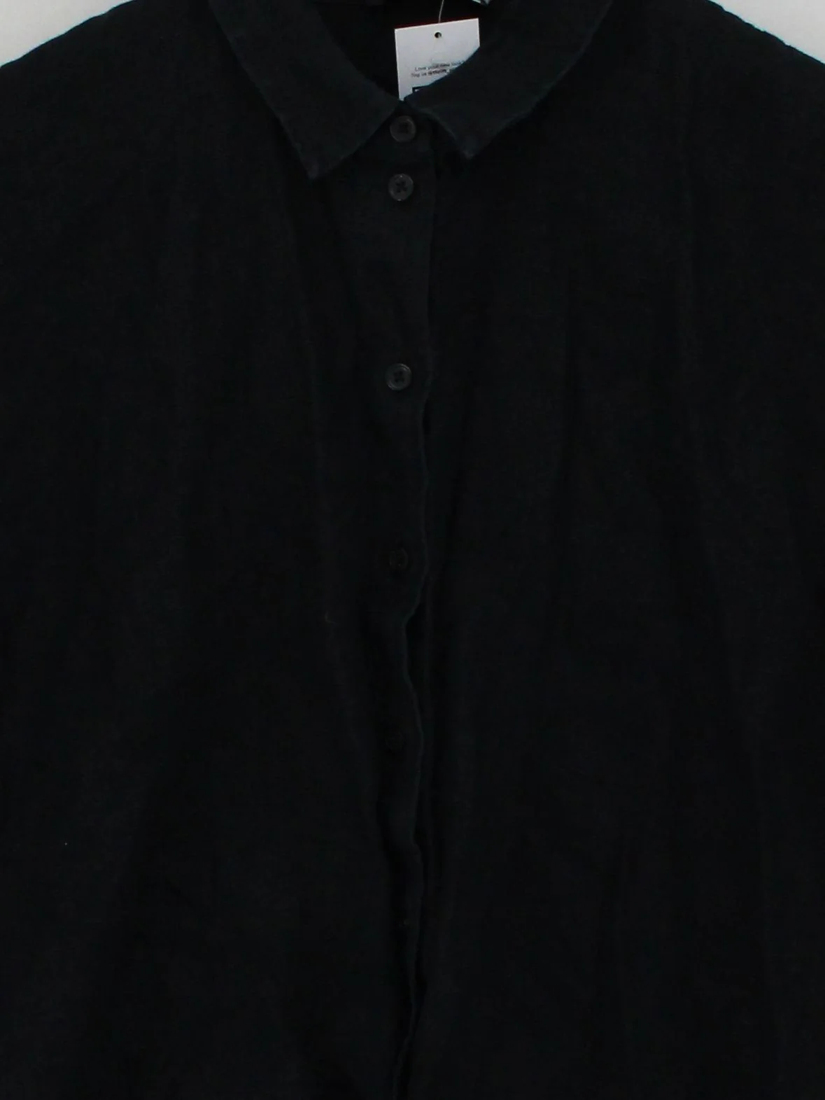 COS Men's Shirt M Black 100% Linen Basic - Image 3