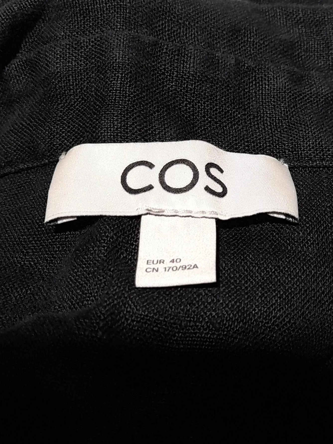 COS Men's Shirt M Black 100% Linen Basic - Image 5