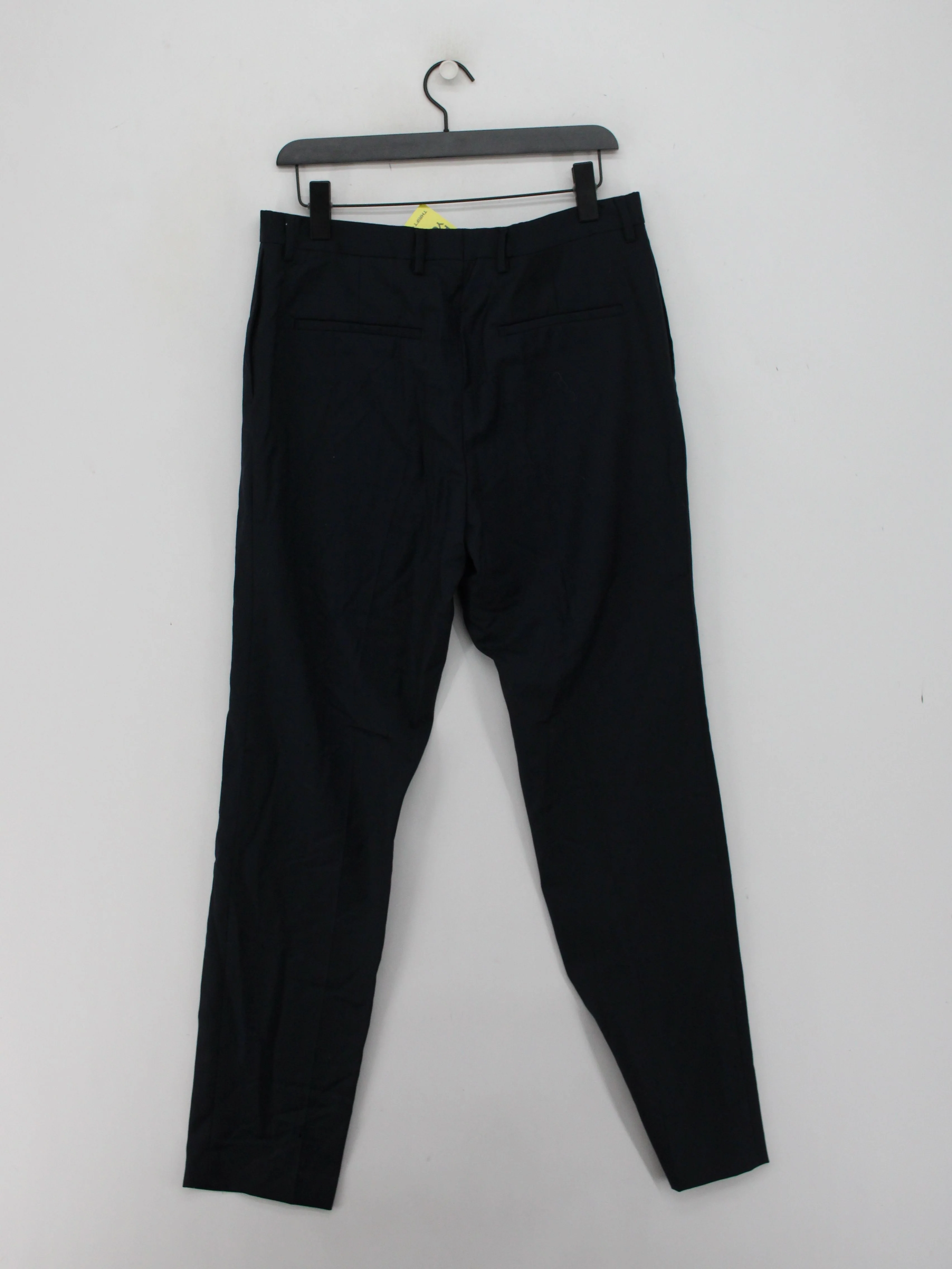 COS Men's Suit Trousers M Black 100% Wool Straight Dress Pants - Image 2