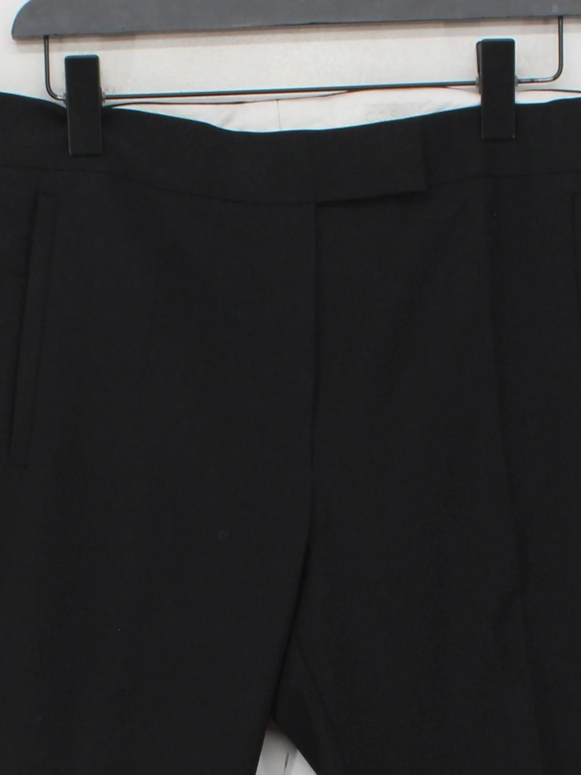 COS Men's Suit Trousers W 32 in Black Wool with Polyester, Elastane Dress Pants - Image 3