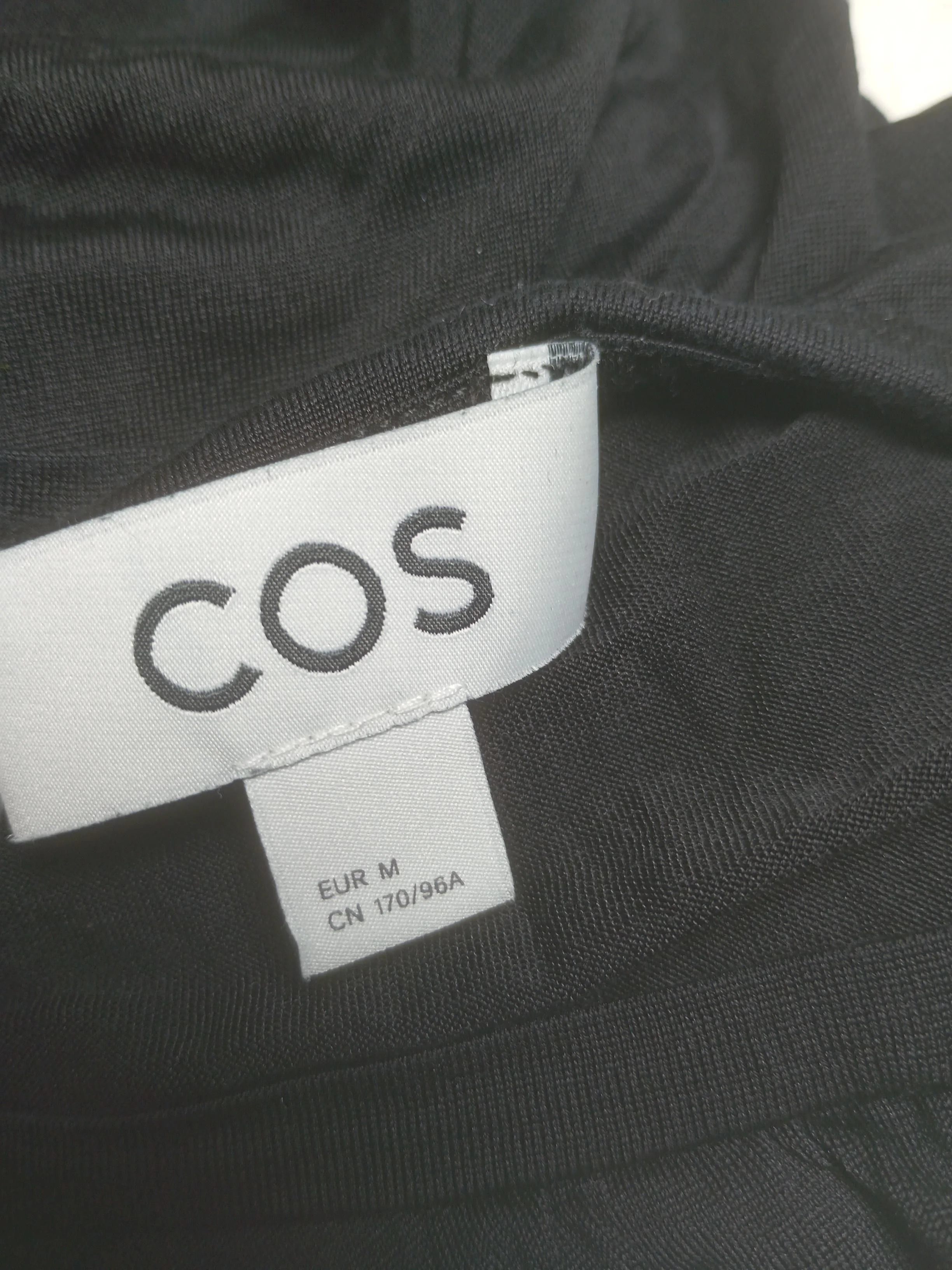 COS Men's T-Shirt M Black 100% Silk Basic - Image 5