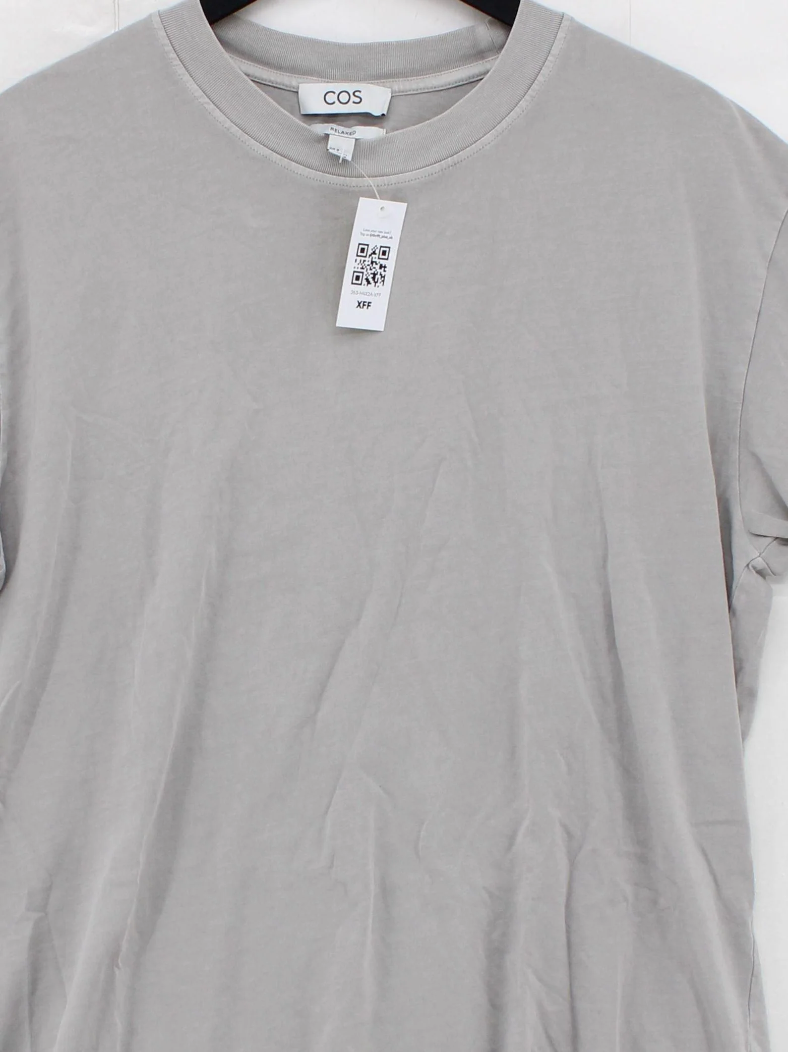 COS Men's T-Shirt M Grey 100% Cotton Basic - Image 3