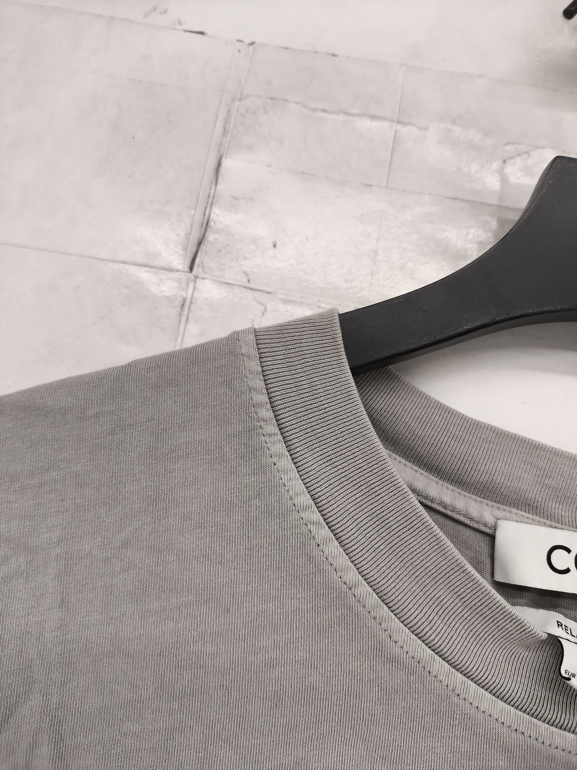 COS Men's T-Shirt M Grey 100% Cotton Basic - Image 5