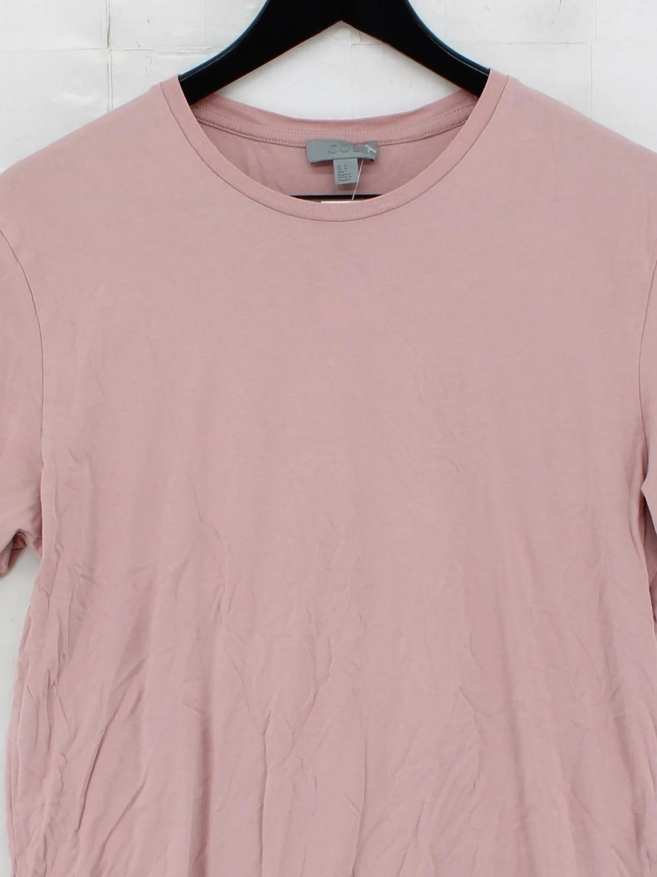 COS Men's T-Shirt M Pink 100% Cotton Basic - Image 3