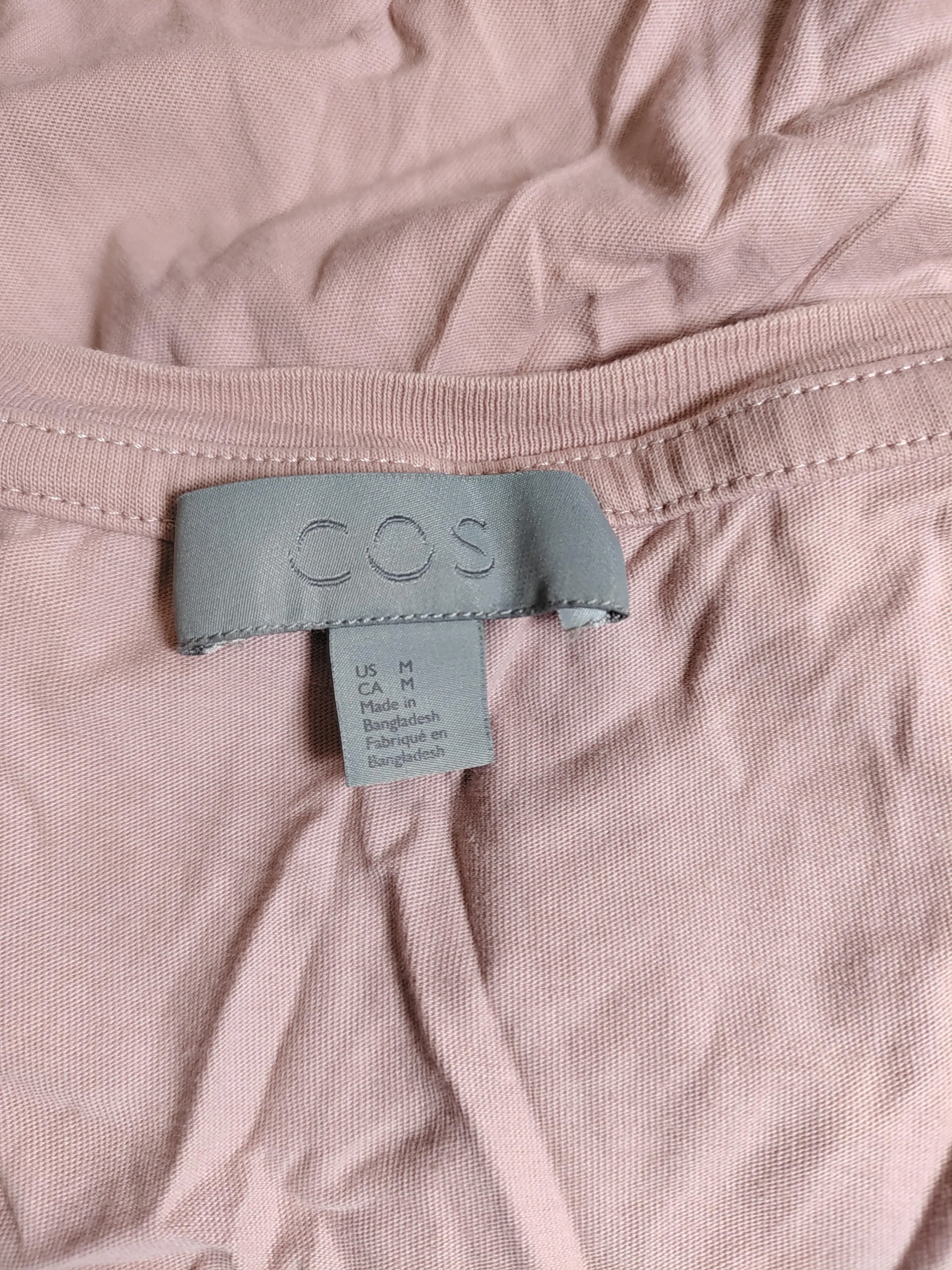 COS Men's T-Shirt M Pink 100% Cotton Basic - Image 5
